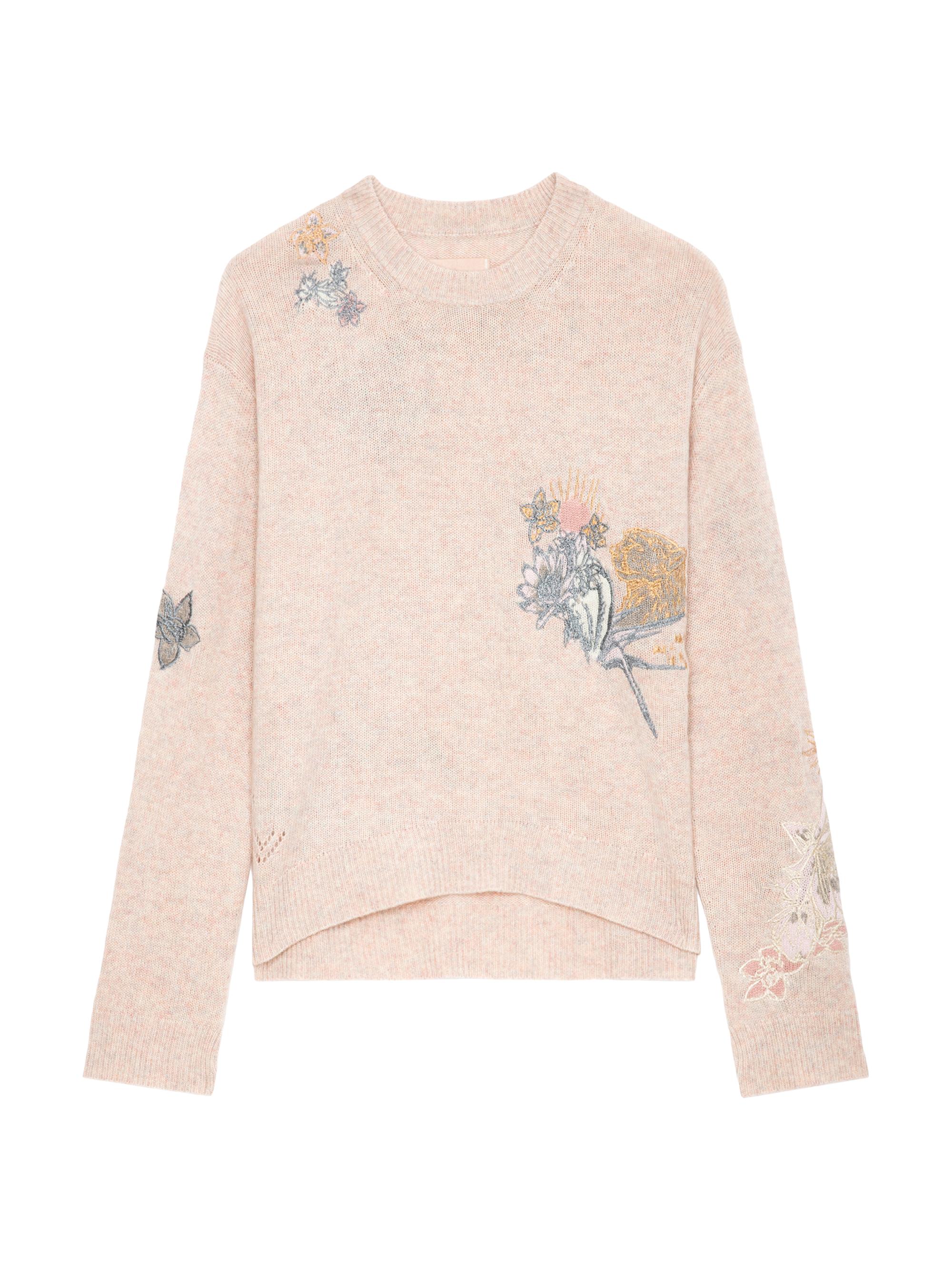Zadig & Voltaire Women's Markus Floral-Embroidered Cashmere Sweater - Sweet