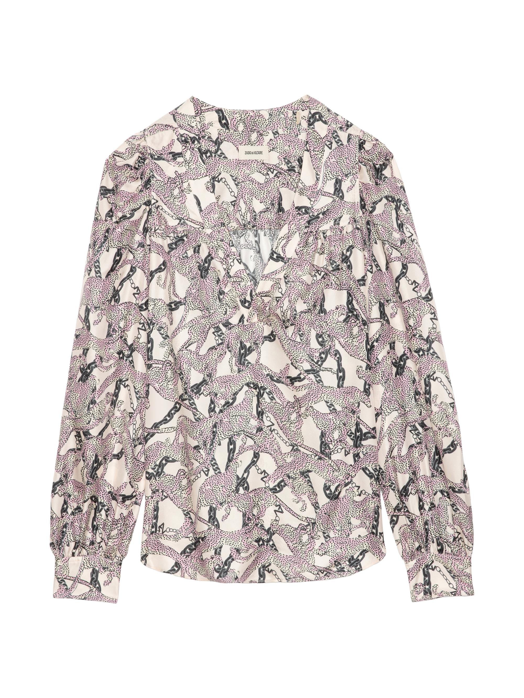 Zadig & Voltaire Telia Leopard Silk Blouse | Saks Fifth Avenue