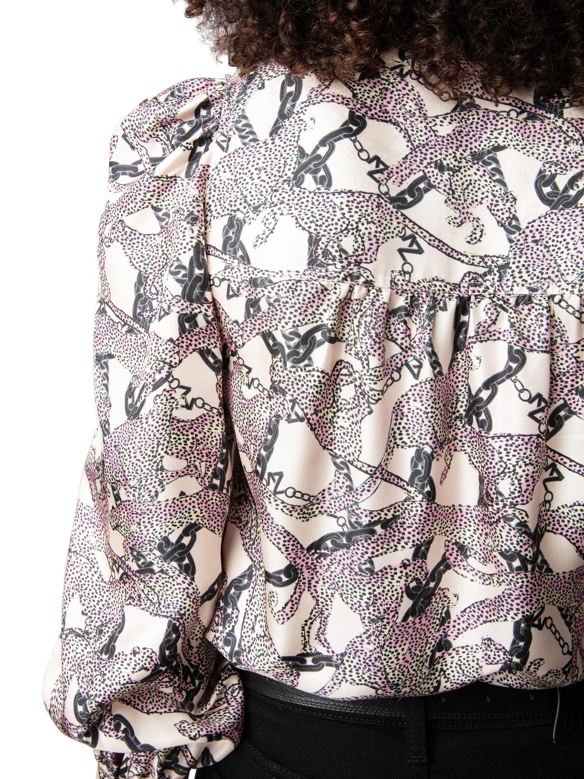 Zadig & Voltaire Telia Leopard Silk Blouse | Saks Fifth Avenue