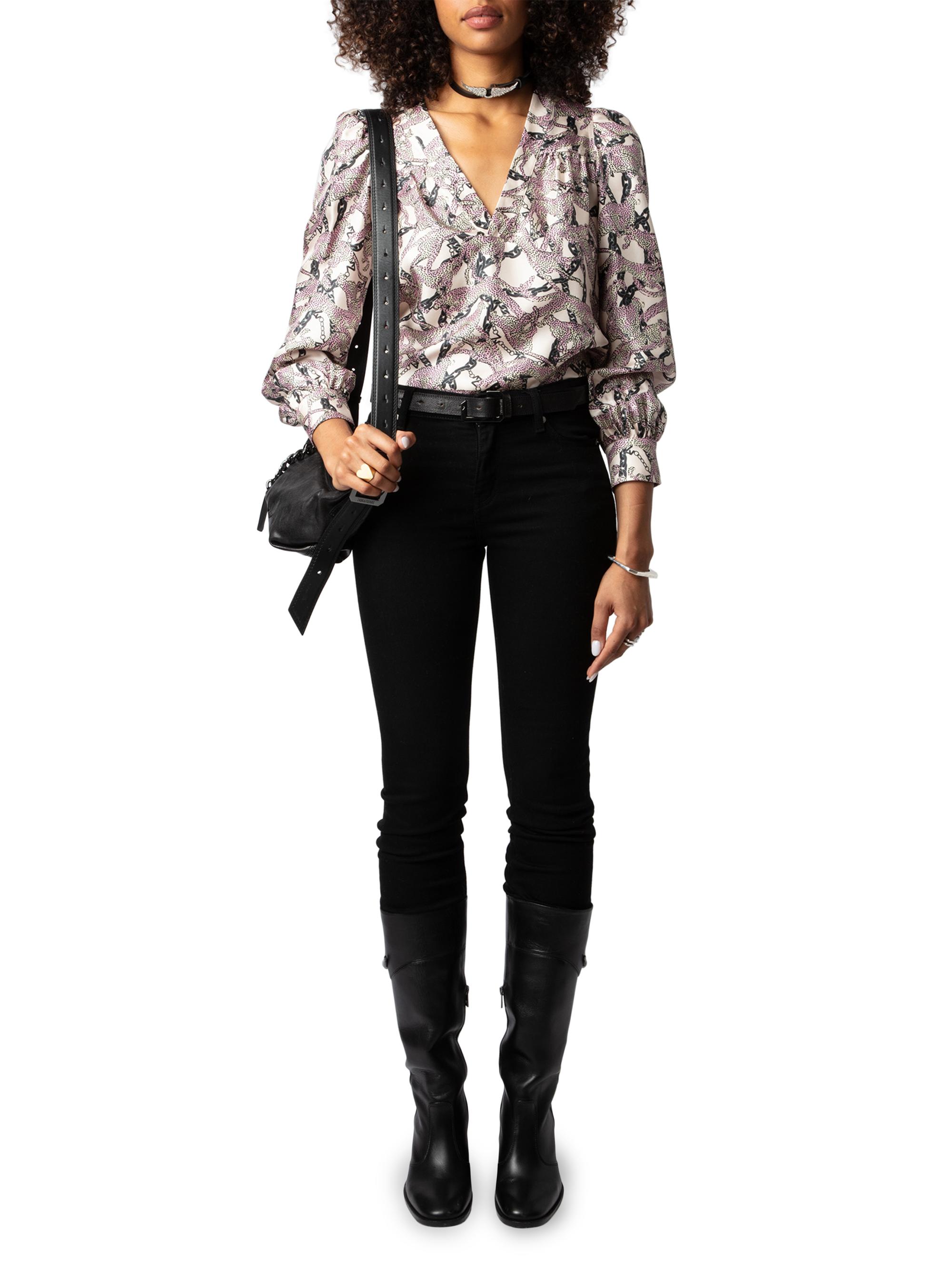 Zadig & Voltaire Telia Leopard Silk Blouse | Saks Fifth Avenue