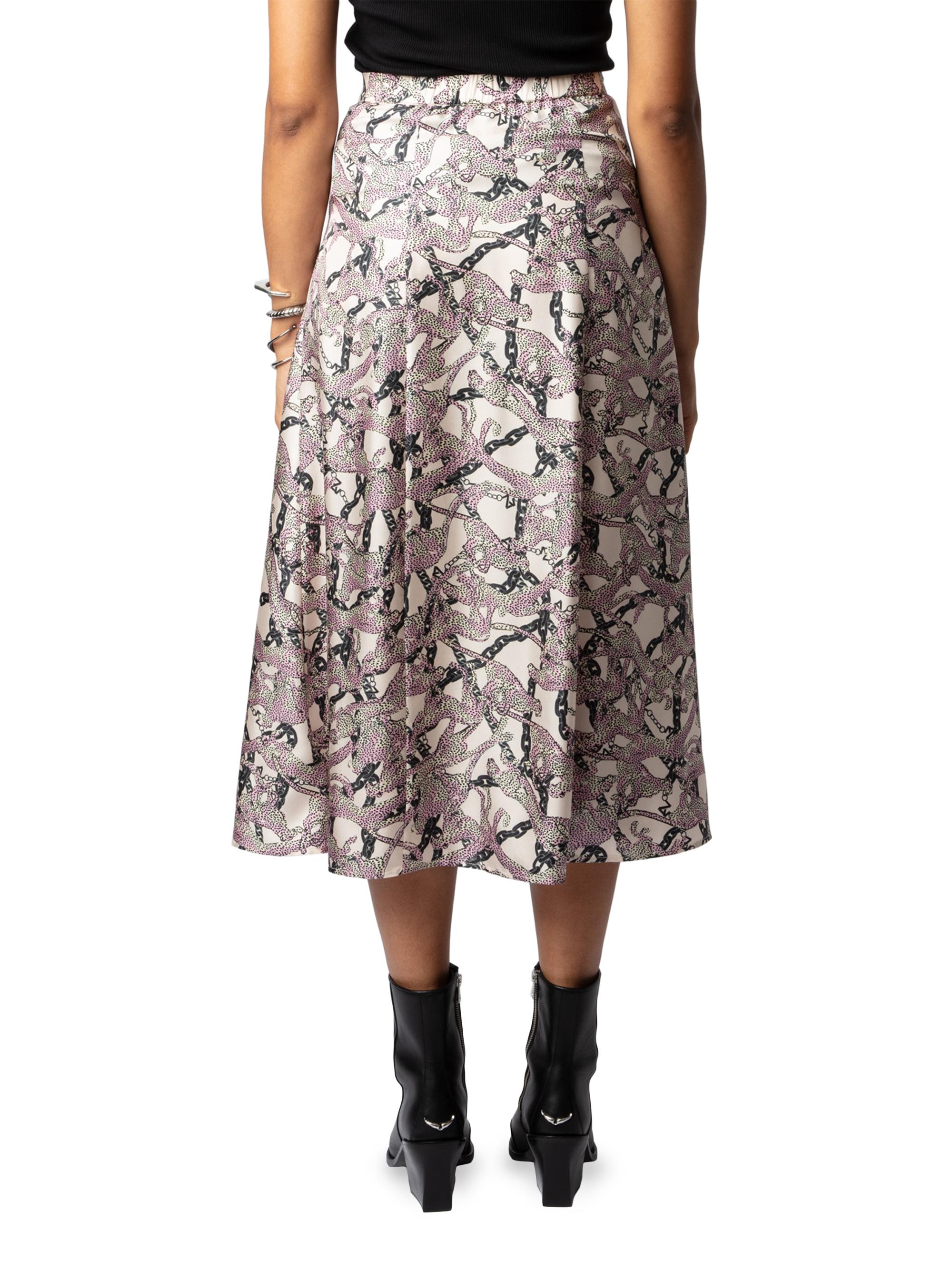 Zadig Voltaire June Leopard Silk Midi Skirt Saks Fifth Avenue