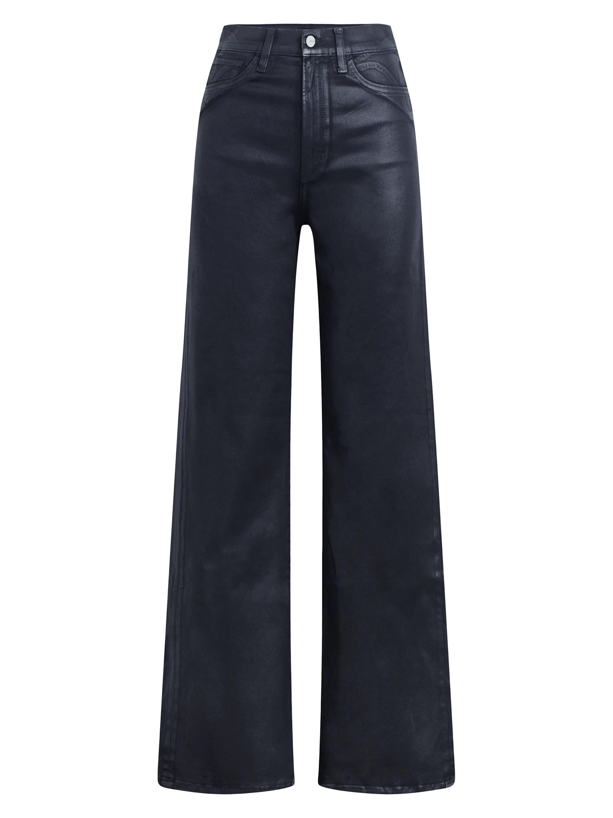 Joe's Jeans Women's Petite The Mia Coated High-Rise Flare Jeans - Navy