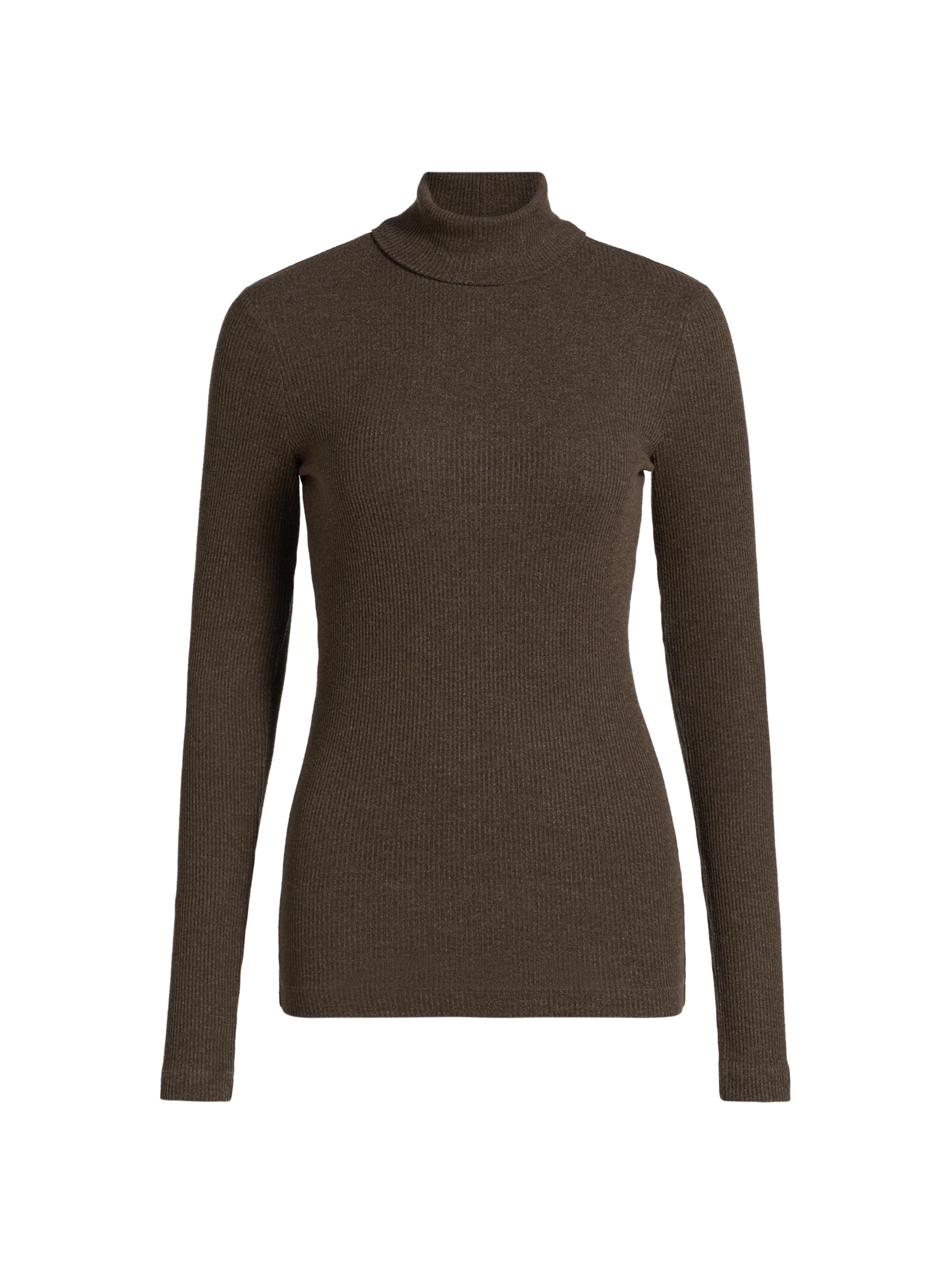 Agolde Women's Pascale Rib-Knit Turtleneck - Lizard Brownish Olive