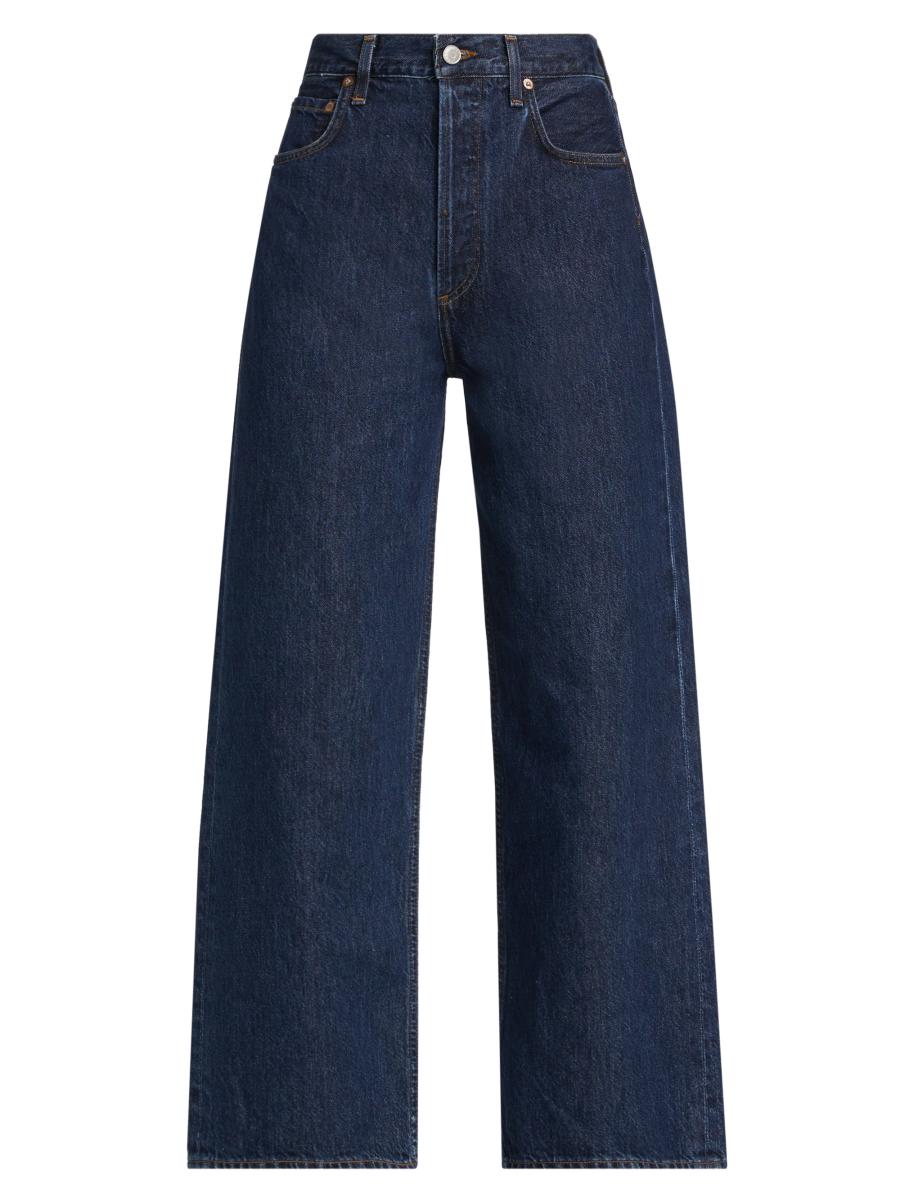 パンツ AGOLDE Tapered Exhaust Denim Pants Dark Indigo A183B1206OCOM Agolde Low curve jean clean dark blue indigo pendulum wash