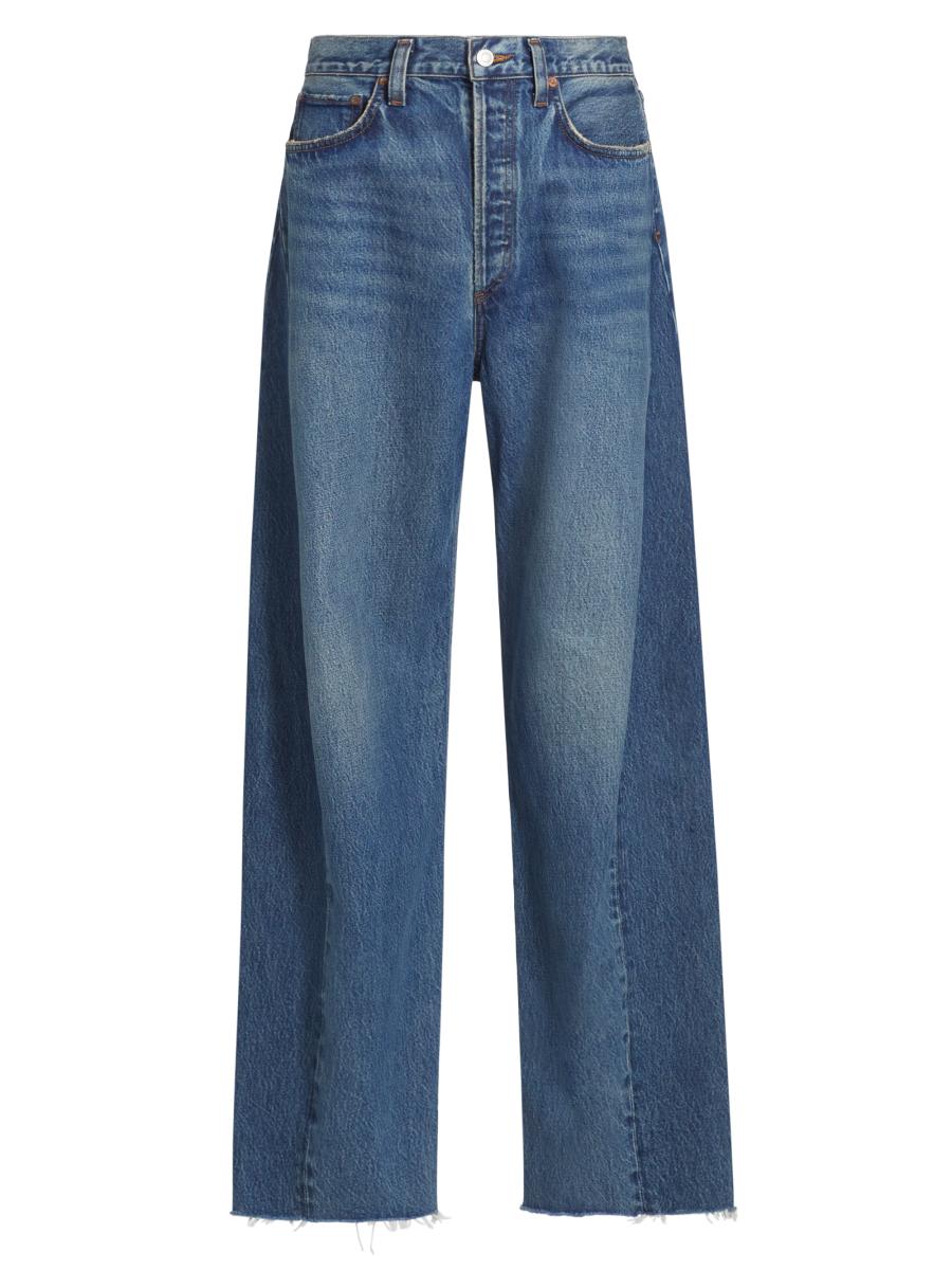 Shop Agolde Luna Pieced High-Rise Jeans | Saks Fifth Avenue