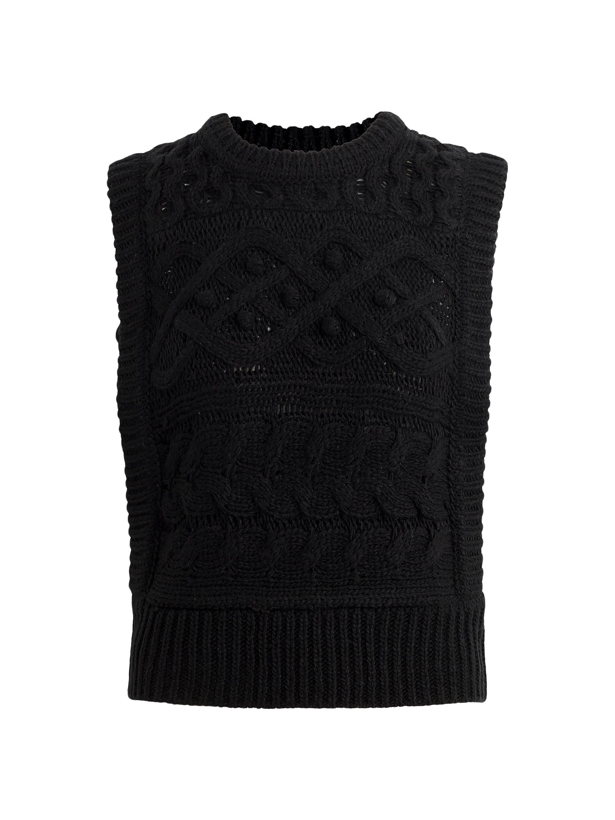 Joe's Jeans Women's The Clara Cable-Knit Sweater Vest - Black