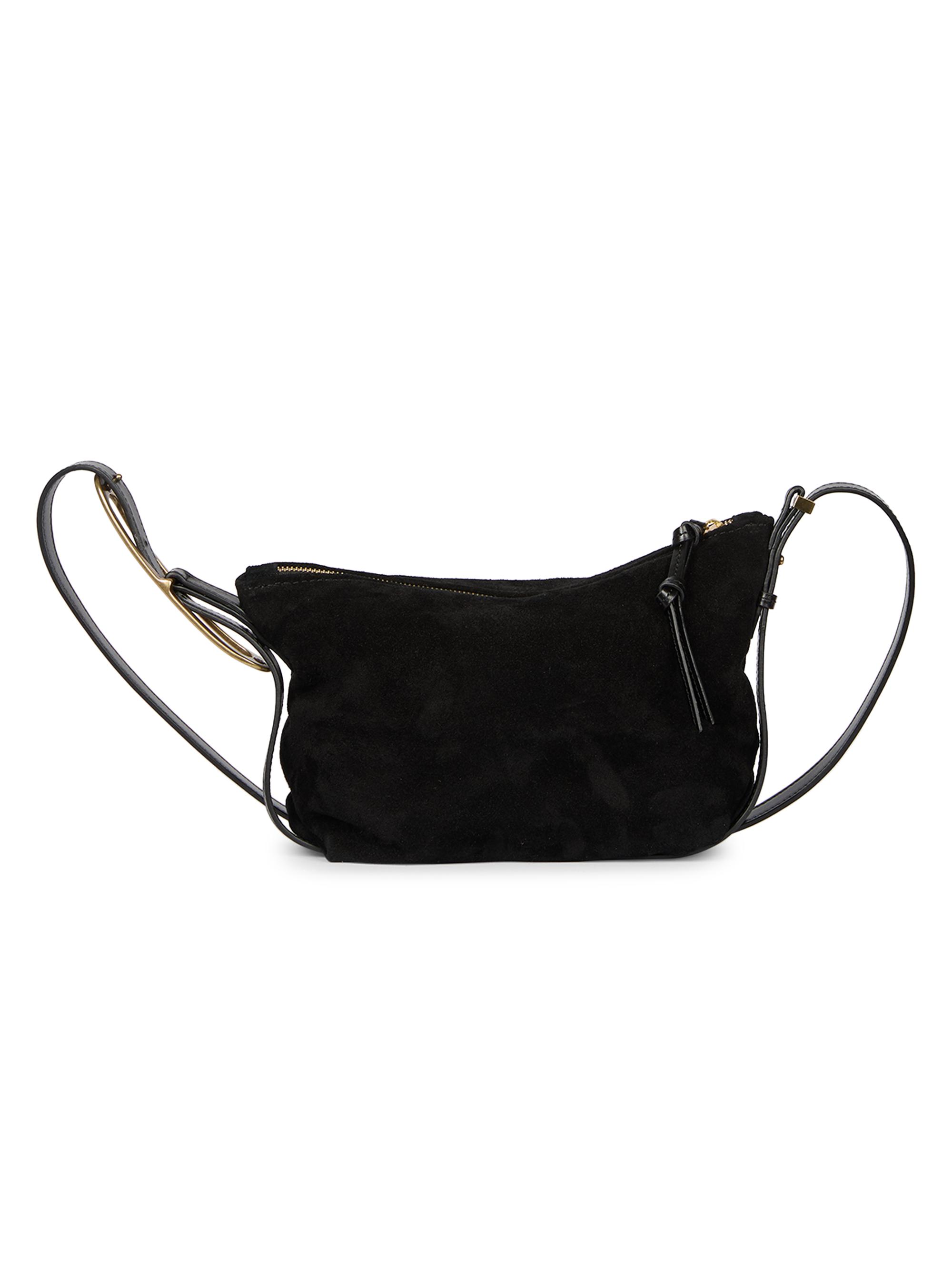 Isabel Marant Women's Mini Leyden Suede Shoulder Bag - Black
