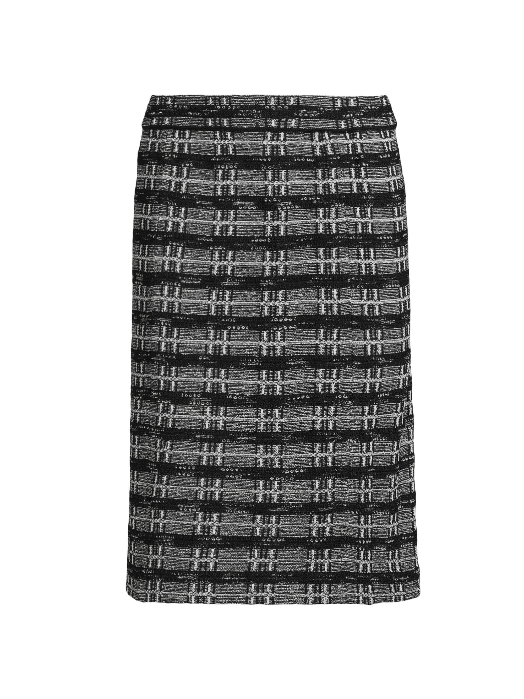 Misook Women's Two-Tone Tweed Pencil Skirt - Black New
