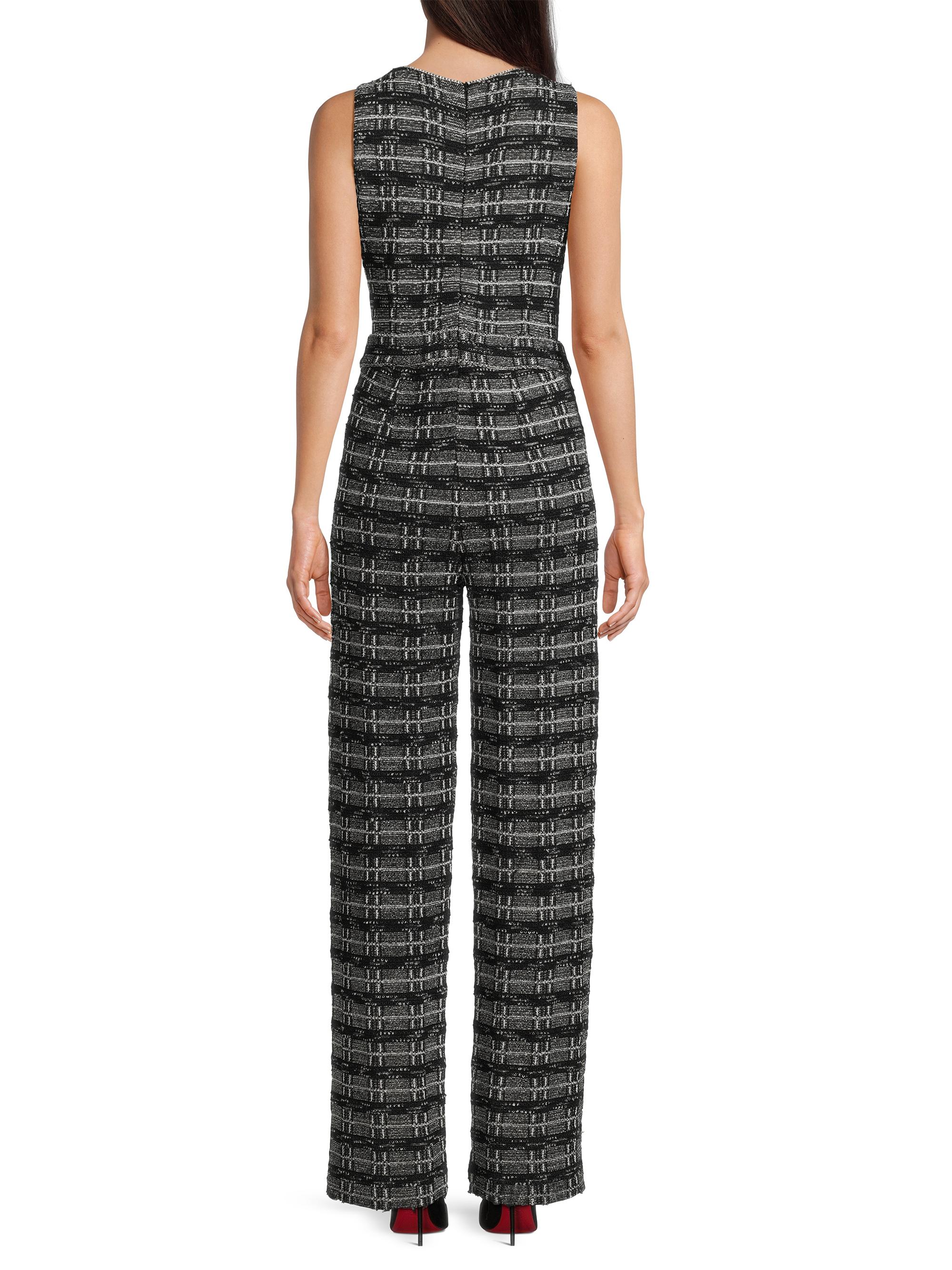 Misook Rhinestone-Embellished Fringed Tweed Jumpsuit | Saks