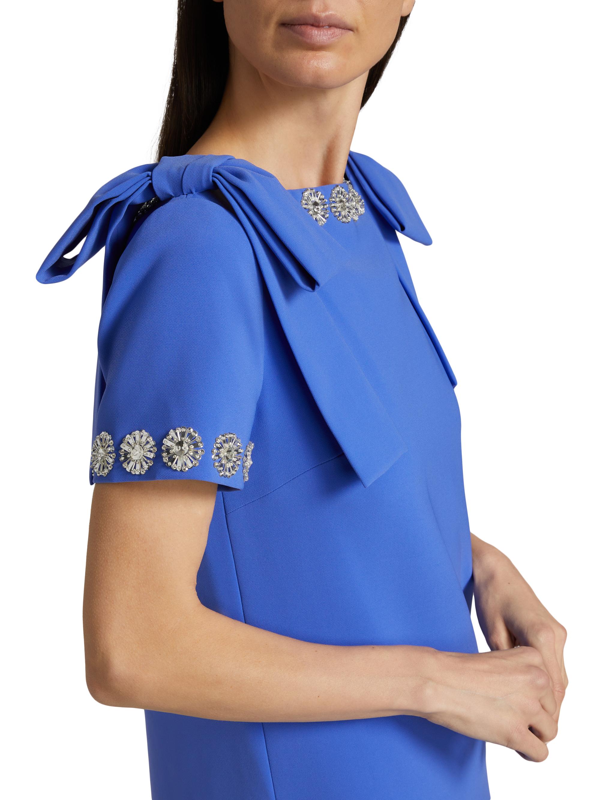 chinese dress ladies Light Blue Sequin Layered A-Line Prom Dress with Bow Tie Straps   FancyVestido