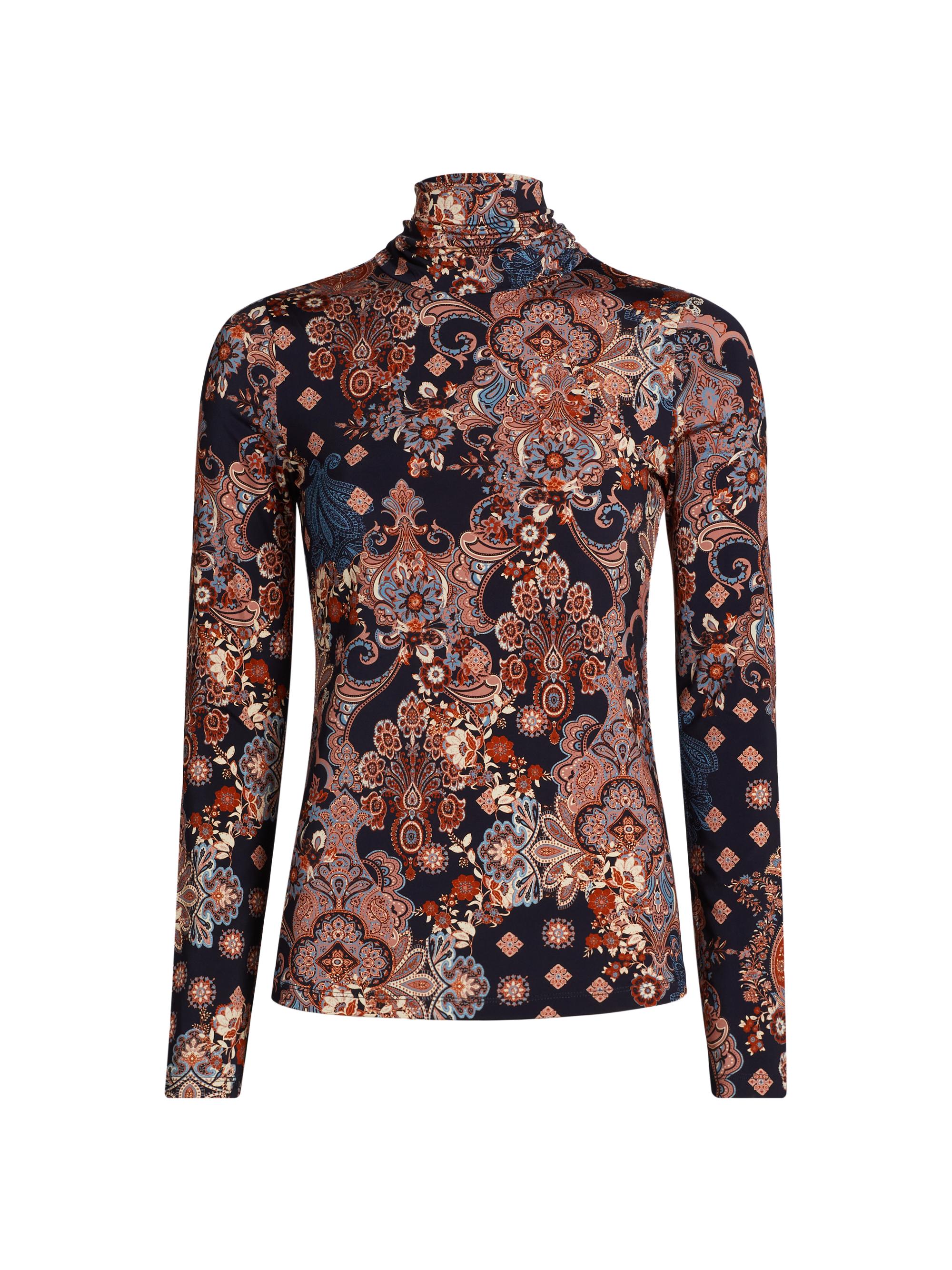 Cara Cara Women's Piper Jersey Turtleneck Top - Bluetif Cascade