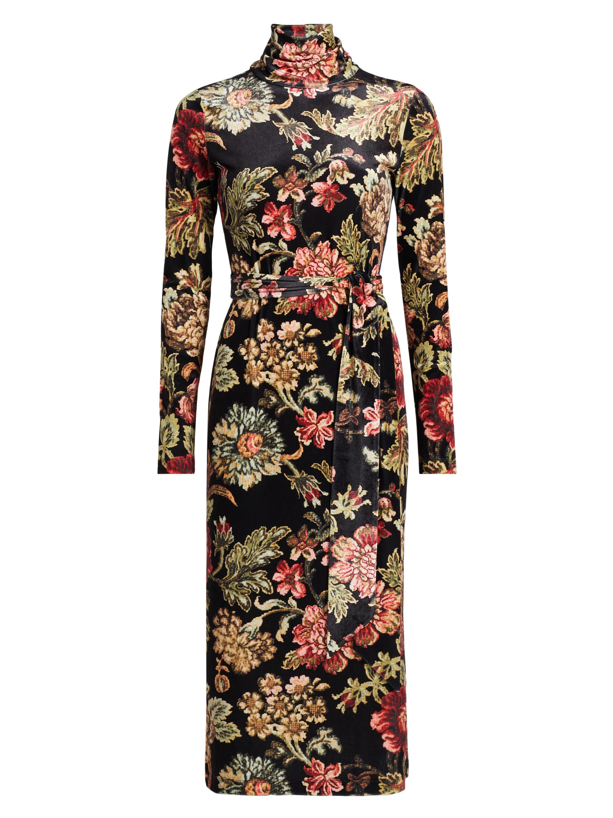 Cara Cara Women's Piper Floral Midi-Dress - Black Flora Castle