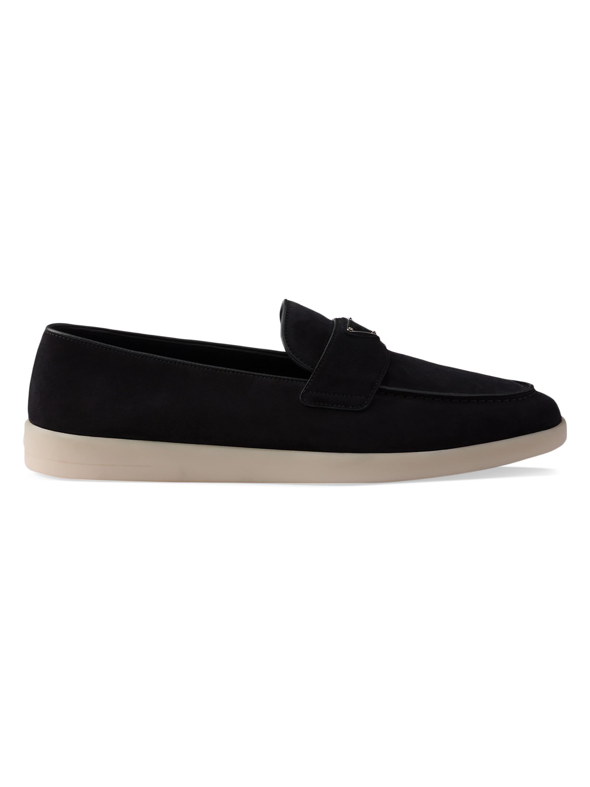 Prada Men's Suede Loafers - Black