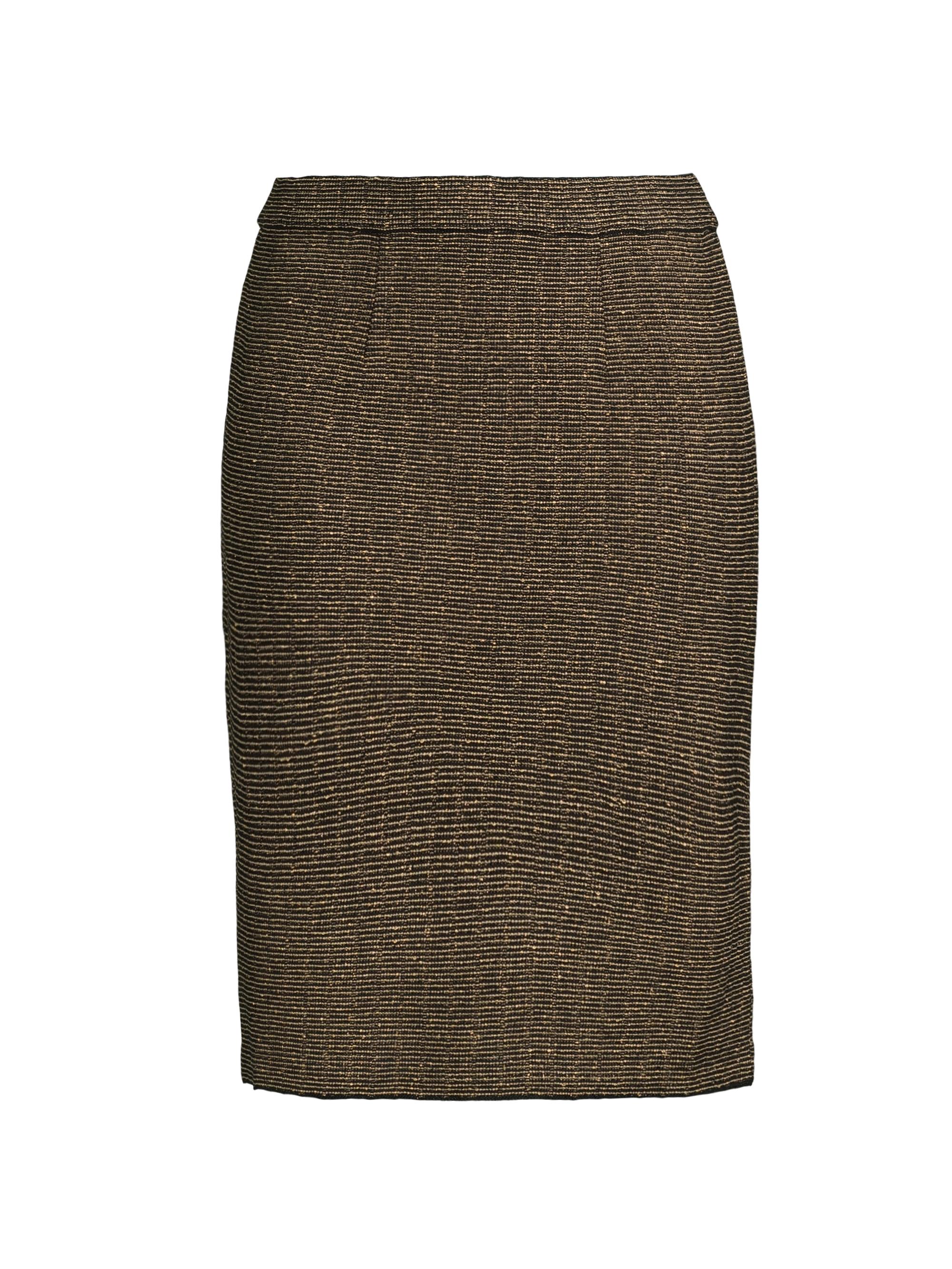 Misook Women's Knit Midi-Skirt - Black Gold