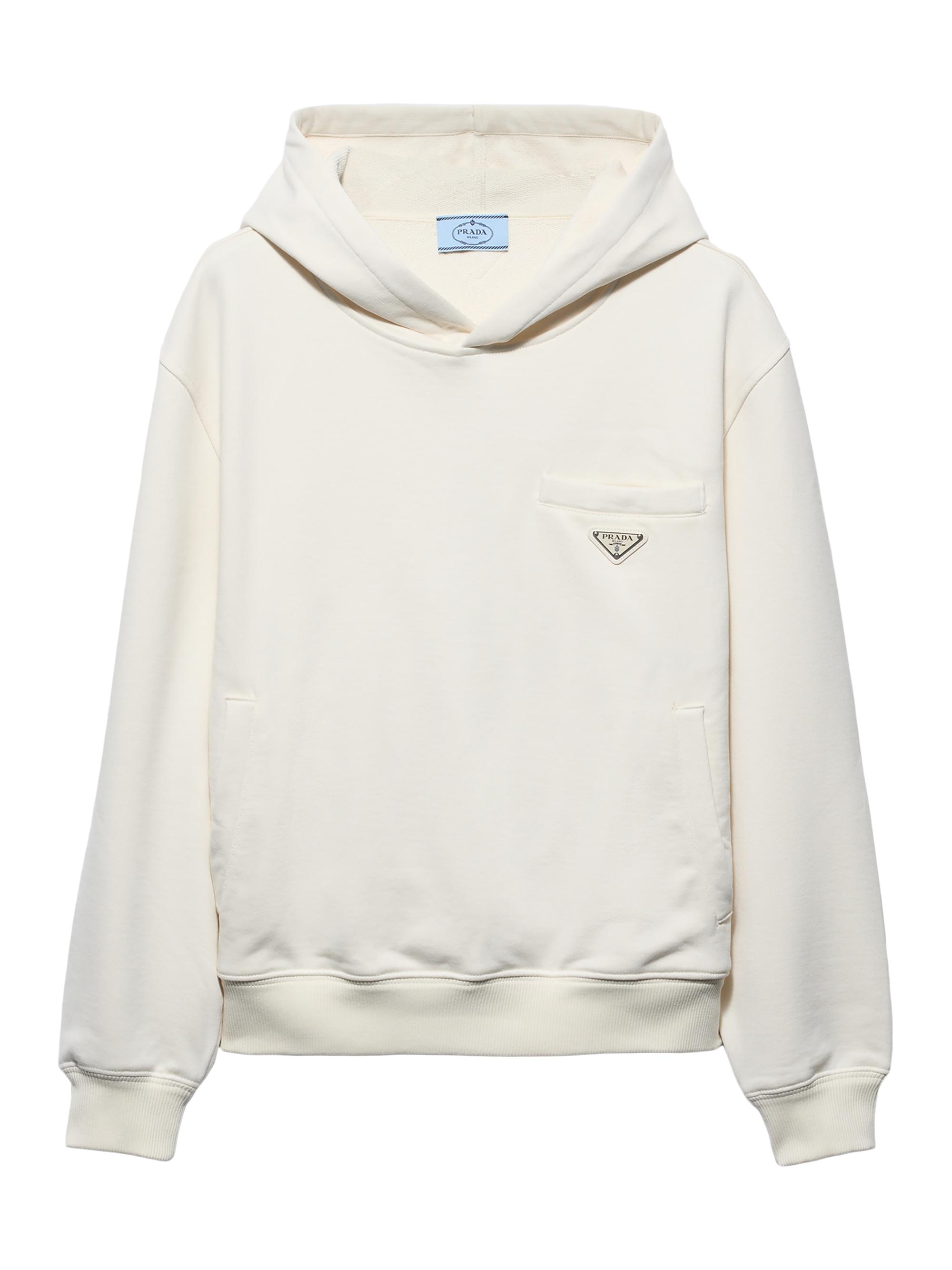 Prada Women's Cotton Fleece Hoodie - Off White