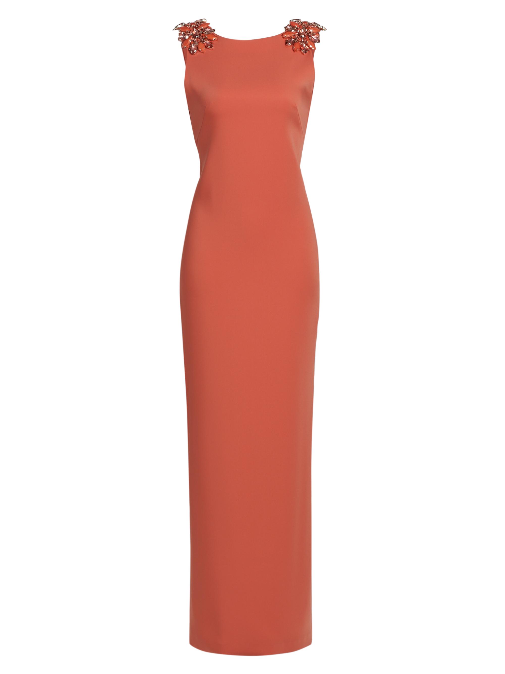 Zuhair Murad Women's Cady Embellished Column Gown - Burnt Ochre