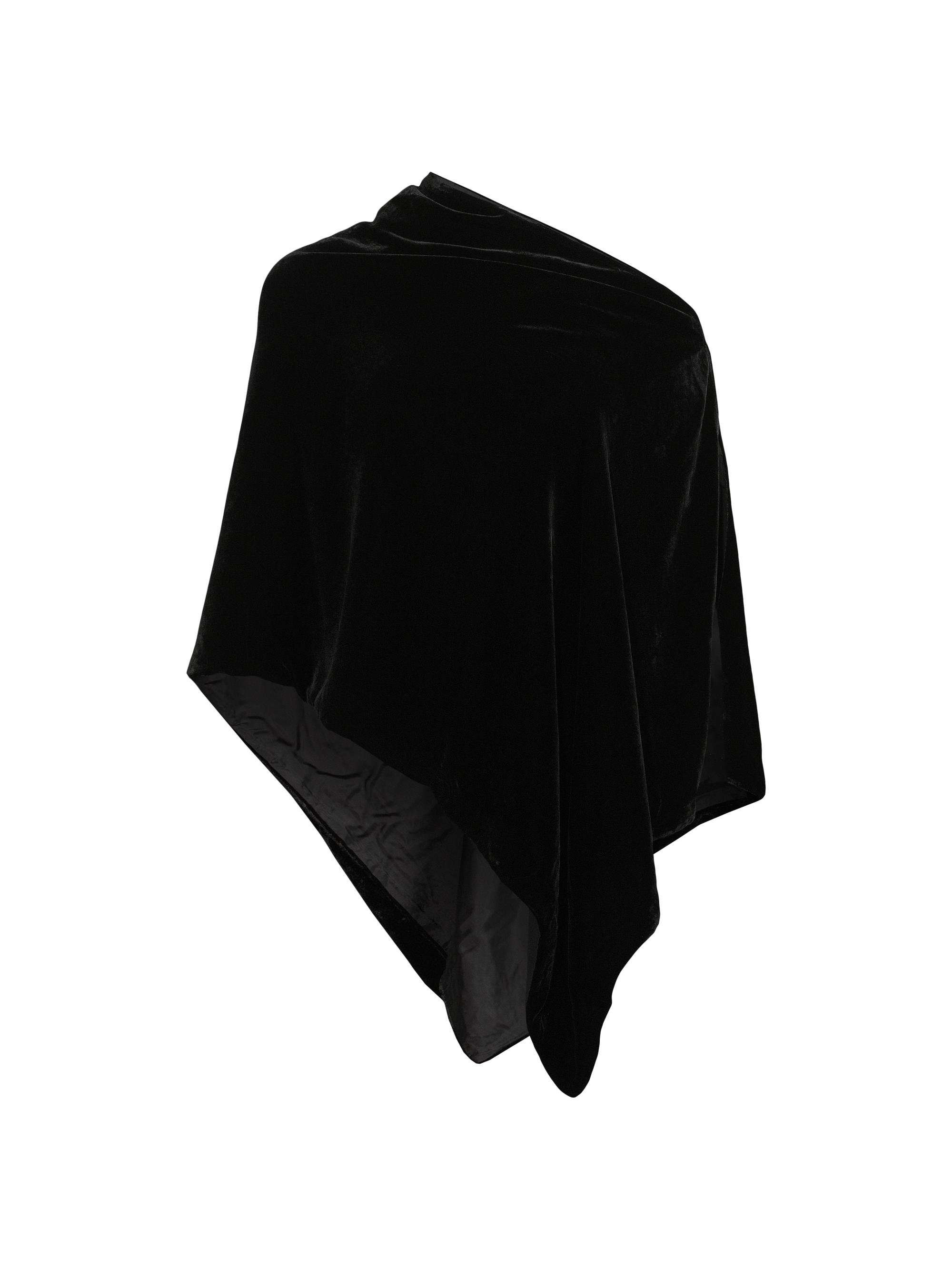 Eileen Fisher Women's Viscose-Silk Poncho - Black