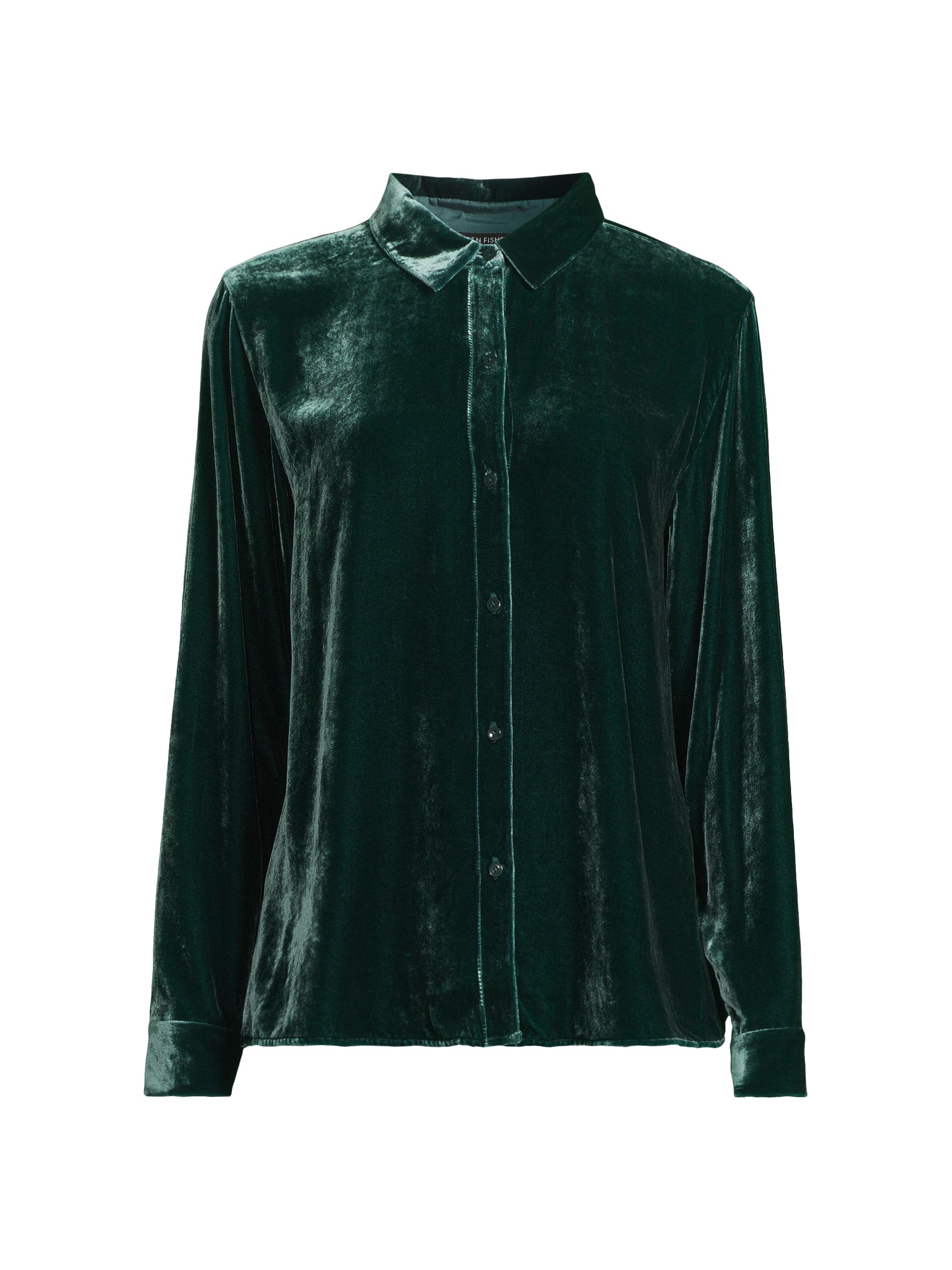 Eileen Fisher Women's Classic Collar Easy Shirt - Almond