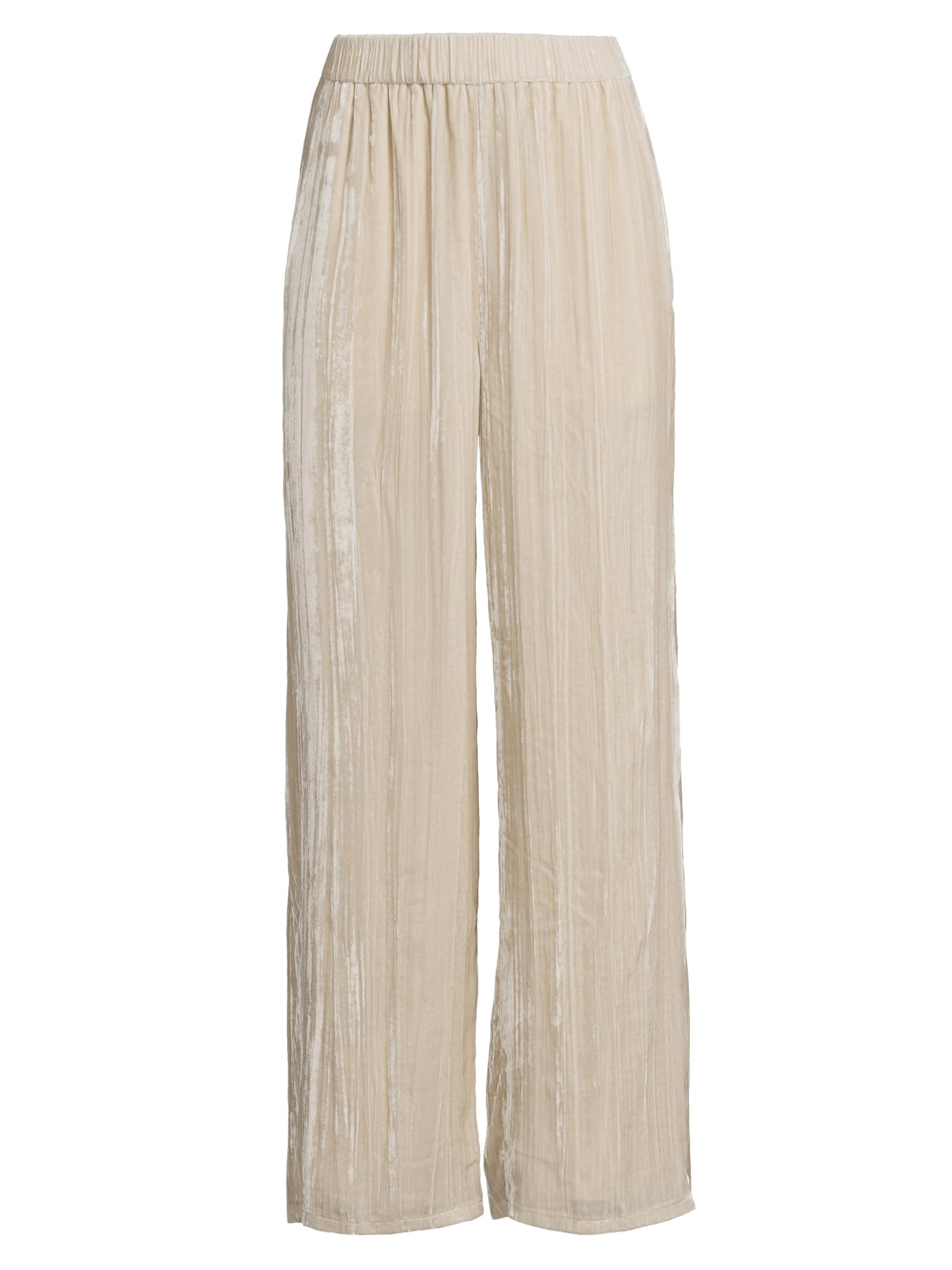 Eileen Fisher Women's Velvet Wide-Leg Pants - Almond