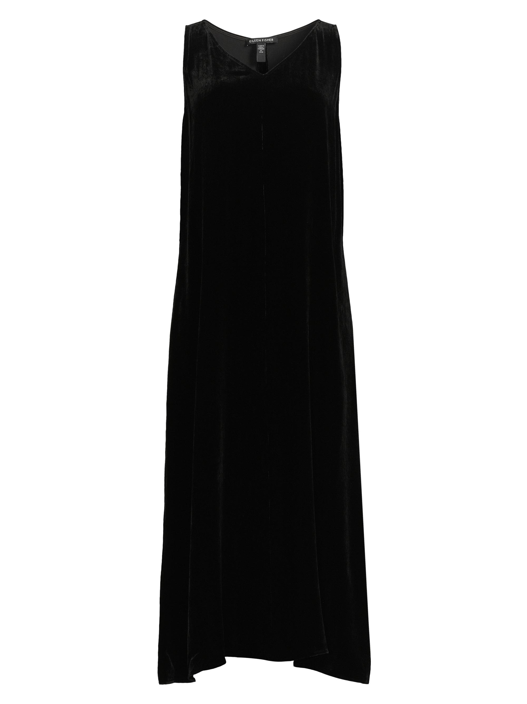 Eileen Fisher Women's Velvet Maxi Shift Dress - Black