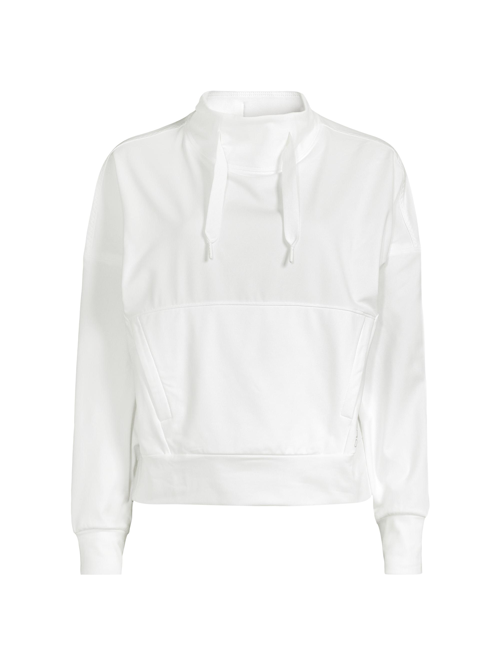 Zero Restriction Women's Evie Mock Turtlneck Sweatshirt - White