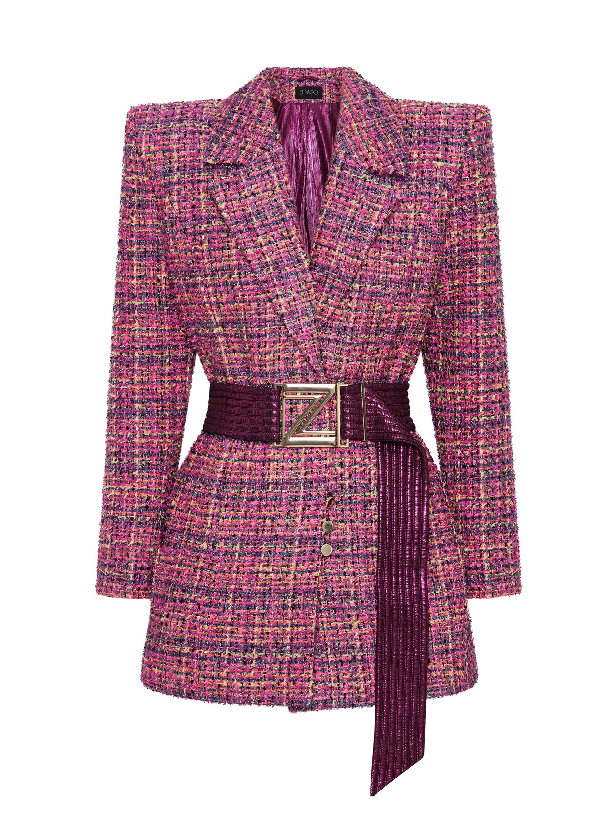 Zhivago Women's Twice As Quit Boucle Blazer Minidress - Damask