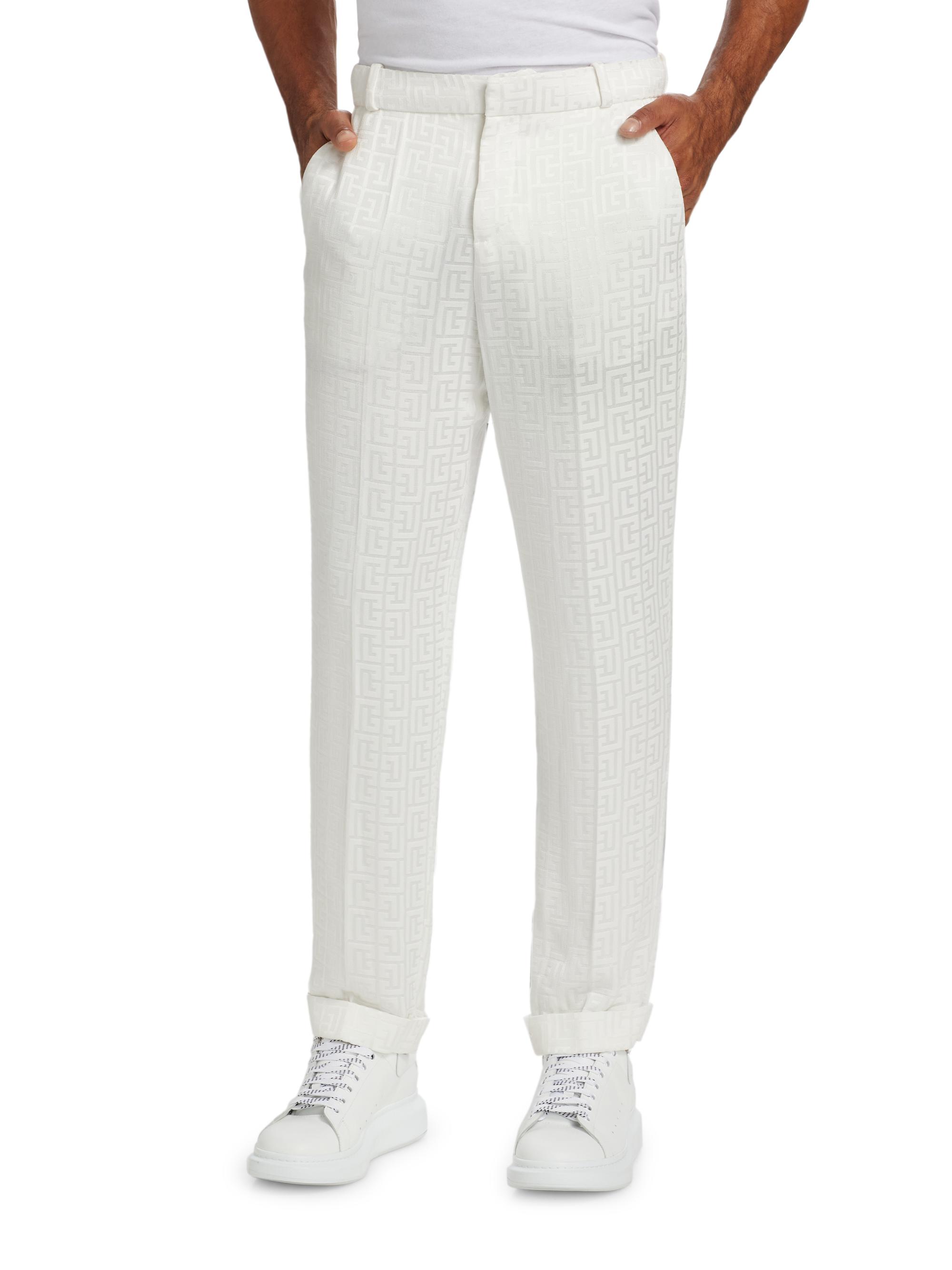 Balmain Monogram Jacquard Trousers | Saks Fifth Avenue