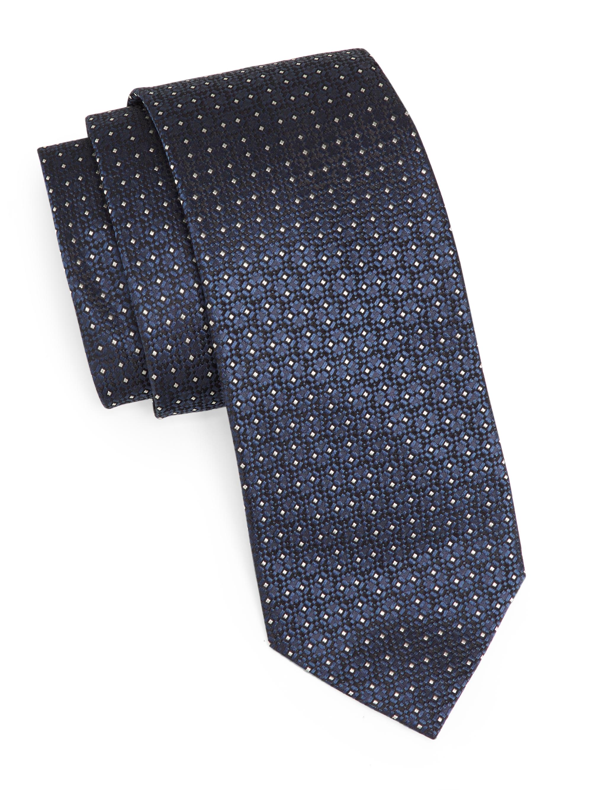 Isaia Men's Fantasia Cravatte Silk Tie - Dark Brown