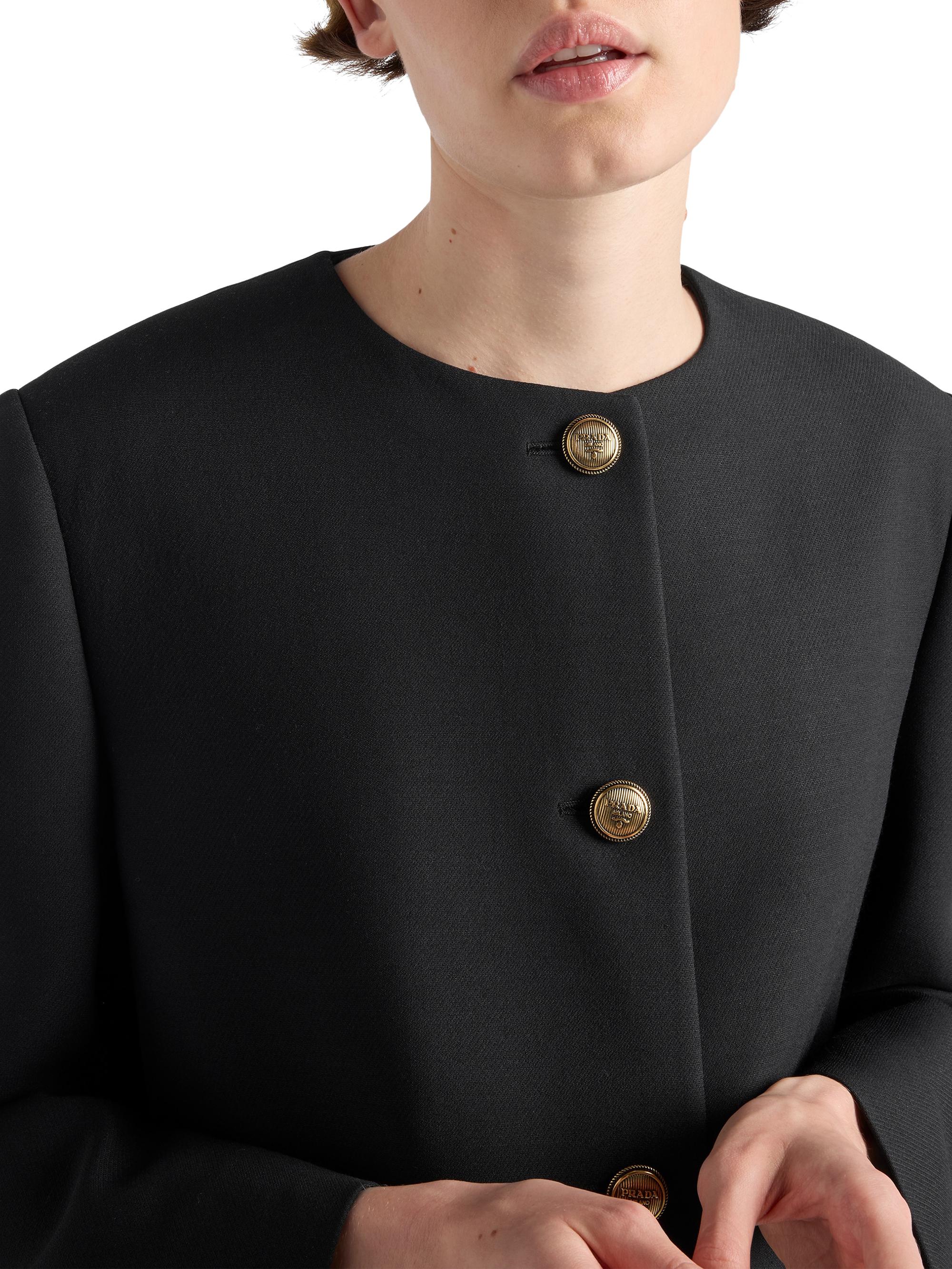 Prada Single Breasted Tricotine Jacket | Saks Fifth Avenue