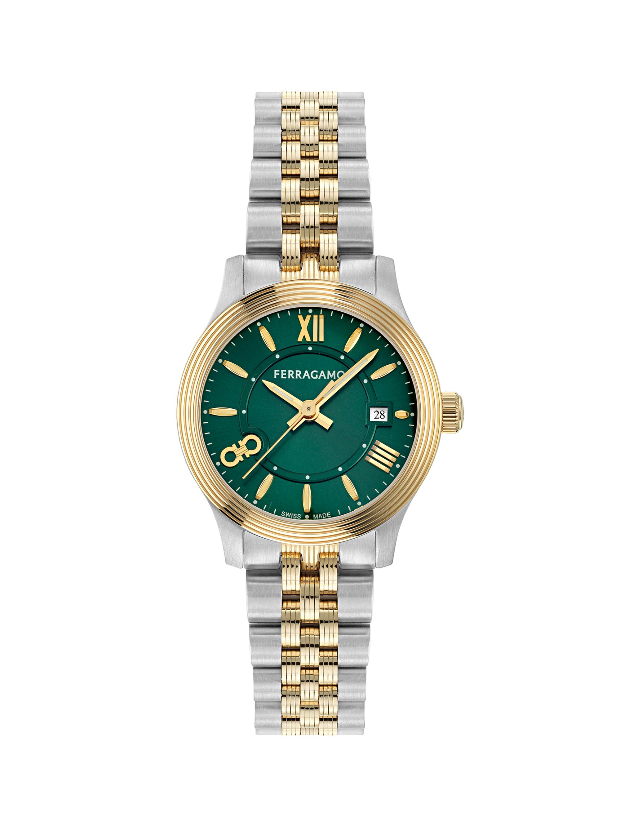 FERRAGAMO Women's Ferragamo Duo Two-Tone Stainless Steel Bracelet Watch/ 28MM - Two Tone