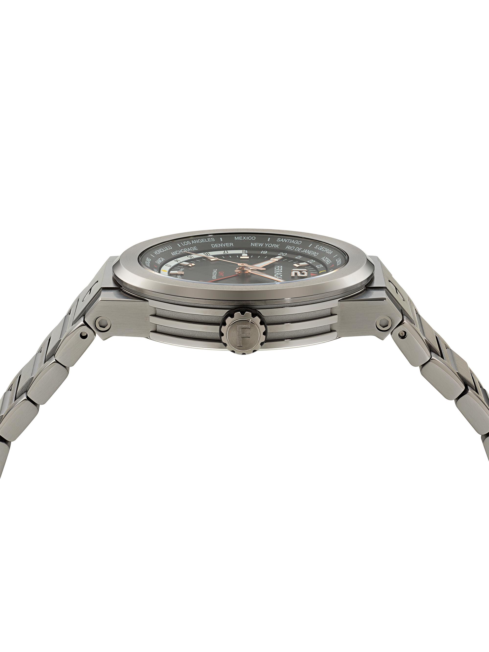 FERRAGAMO F-80 GMT Worldwide Bracelet Watch/43MM | Saks Fifth Avenue