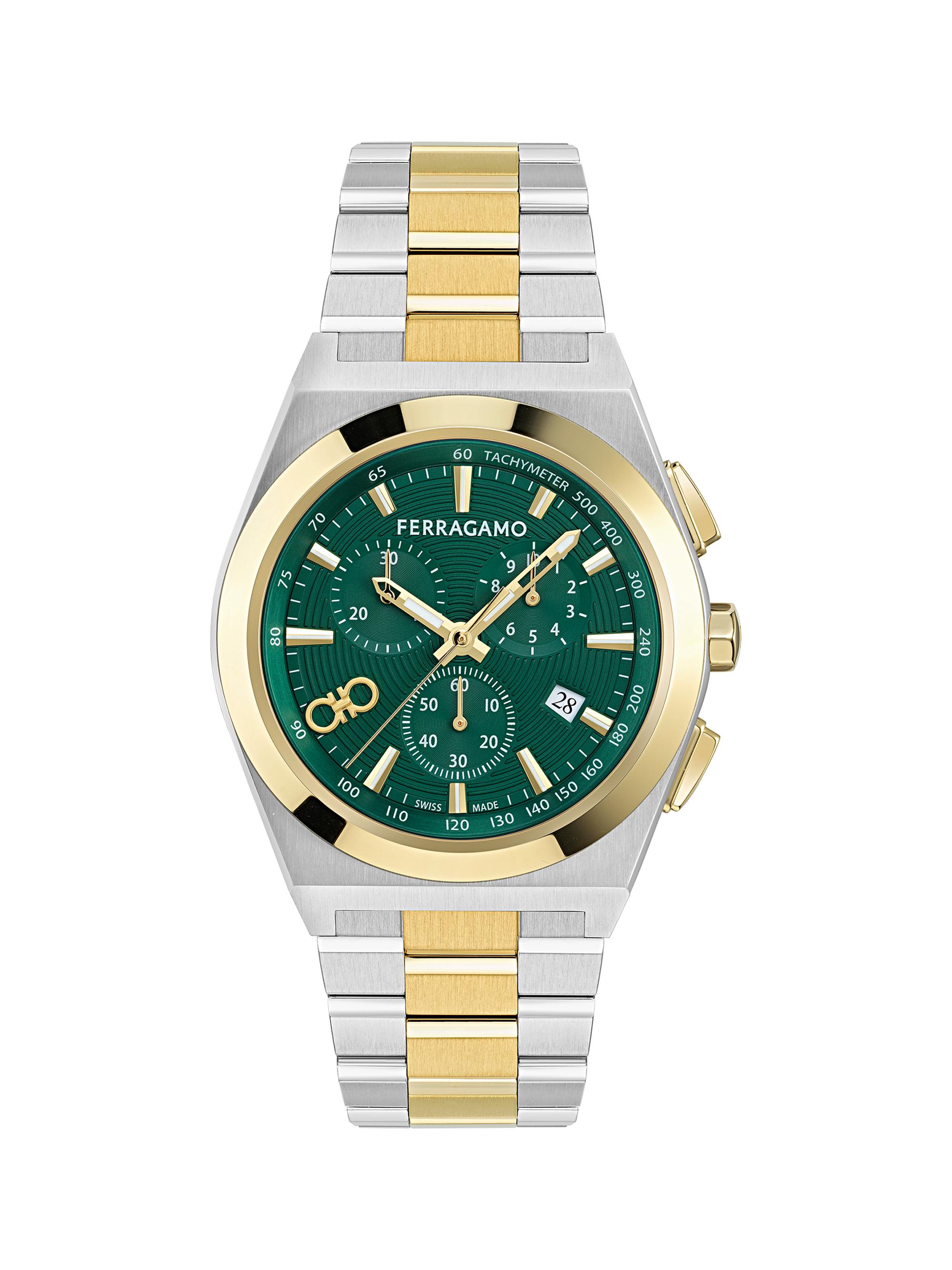 FERRAGAMO Men's Vega Upper East Chrono Two-Tone Stainless Steel Bracelet Watch/42MM - Two Tone