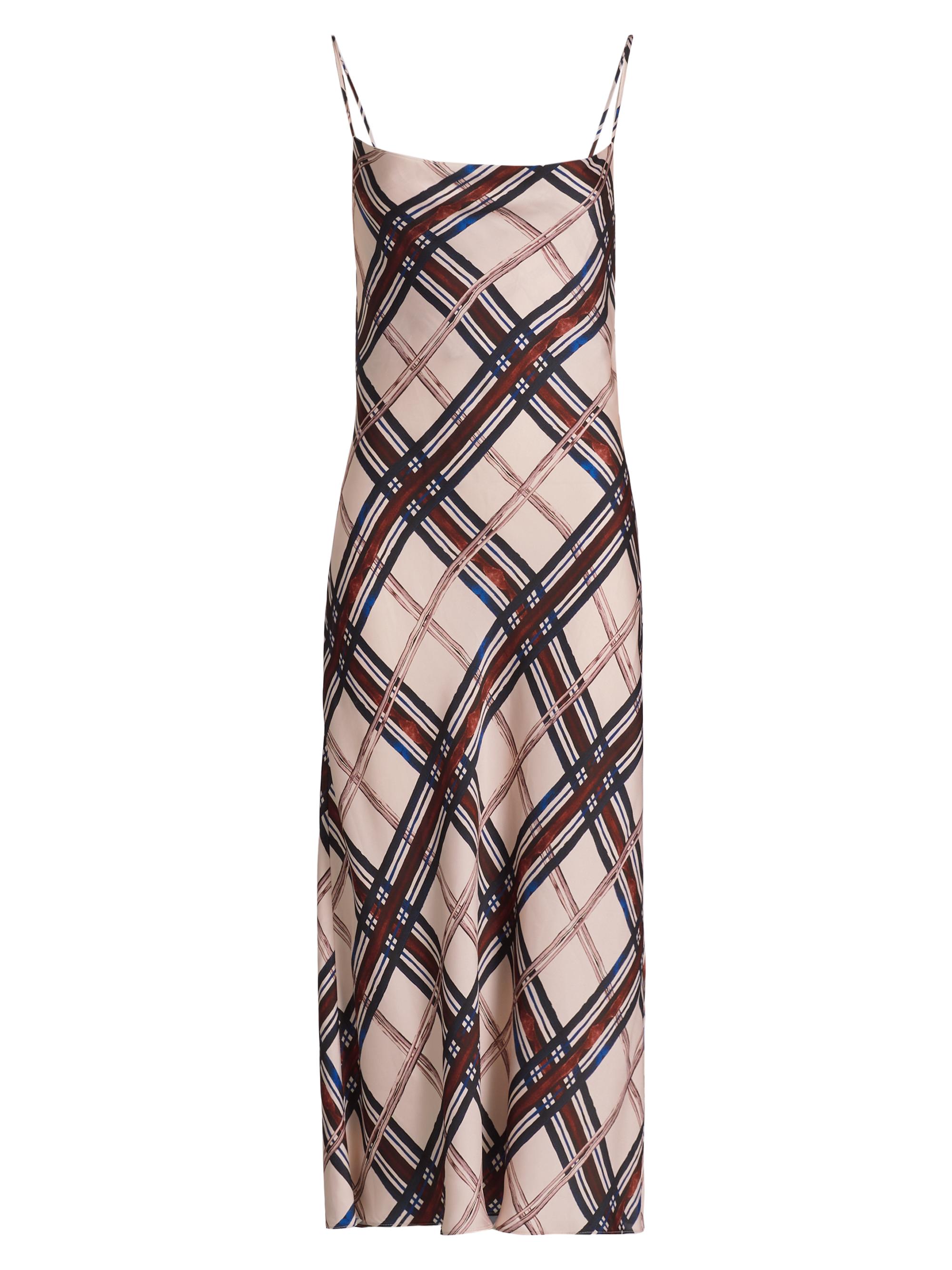 Favorite Daughter Women's The Kaia Plaid Cowlback Midi-Dress - Sangria Blush Plaid