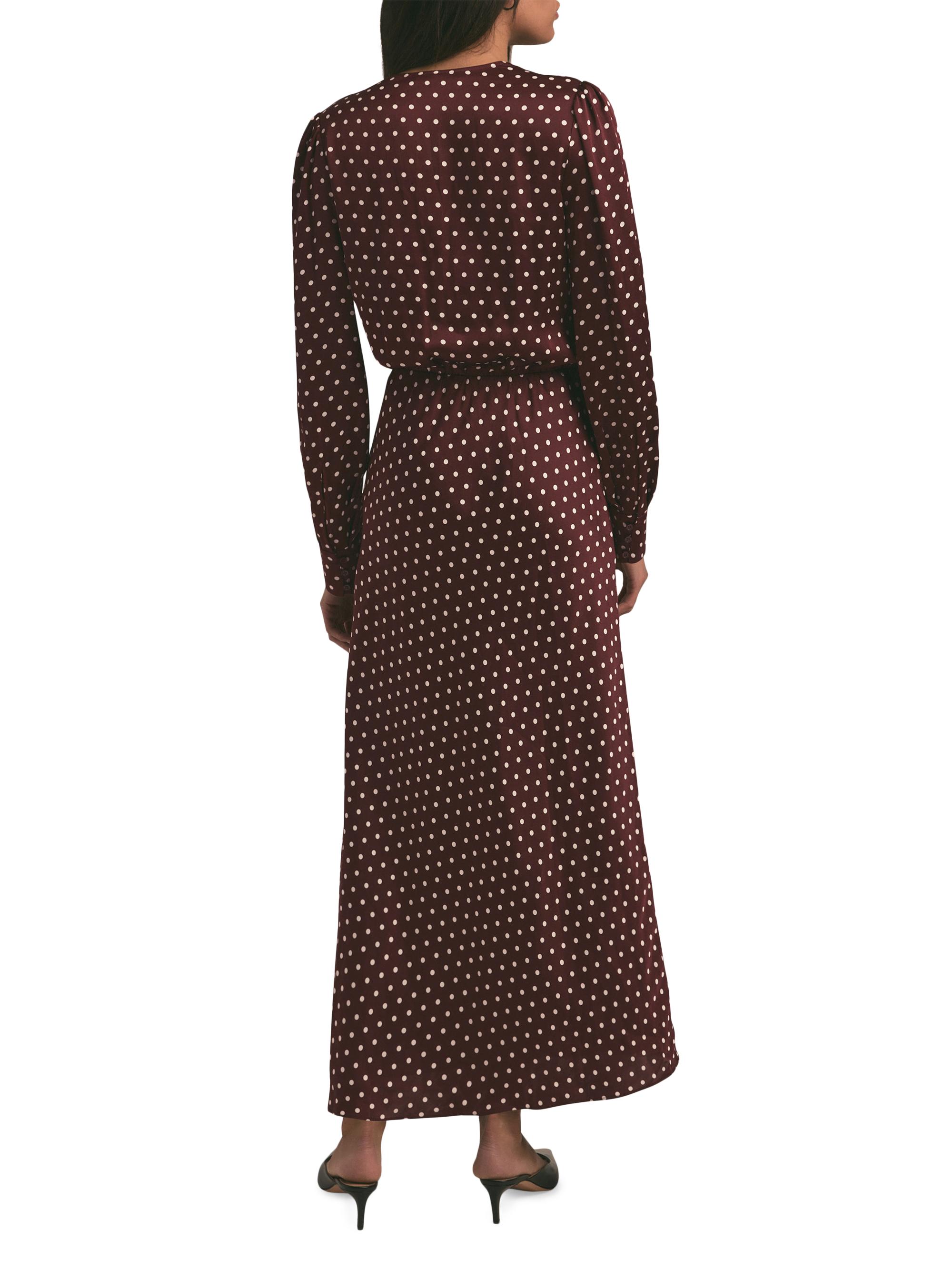 The Nita Polka Dot Pleated Maxi Dress