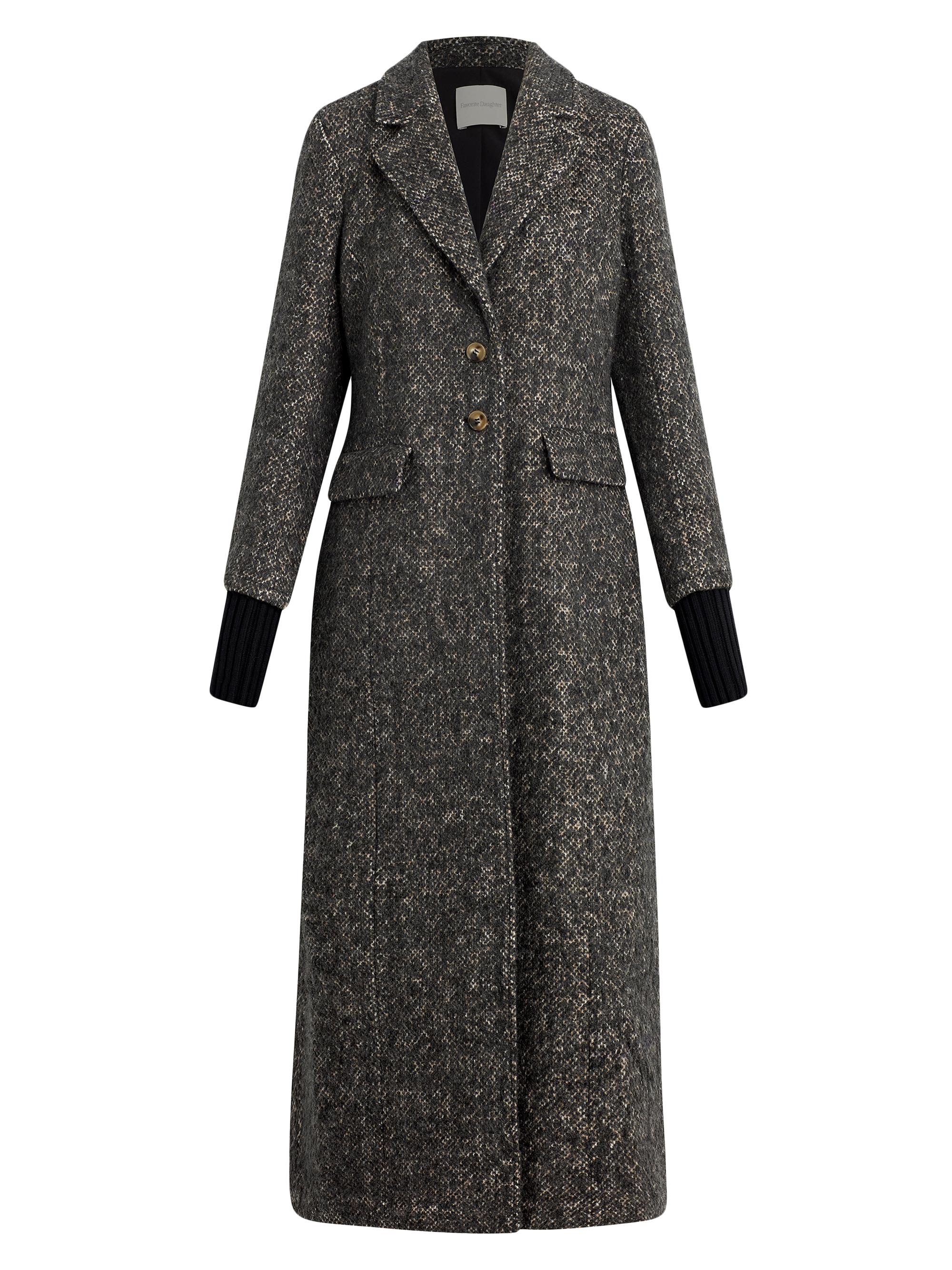 Favorite Daughter Women's The City Wool-Blend Single-Breasted Coat - Black Multi
