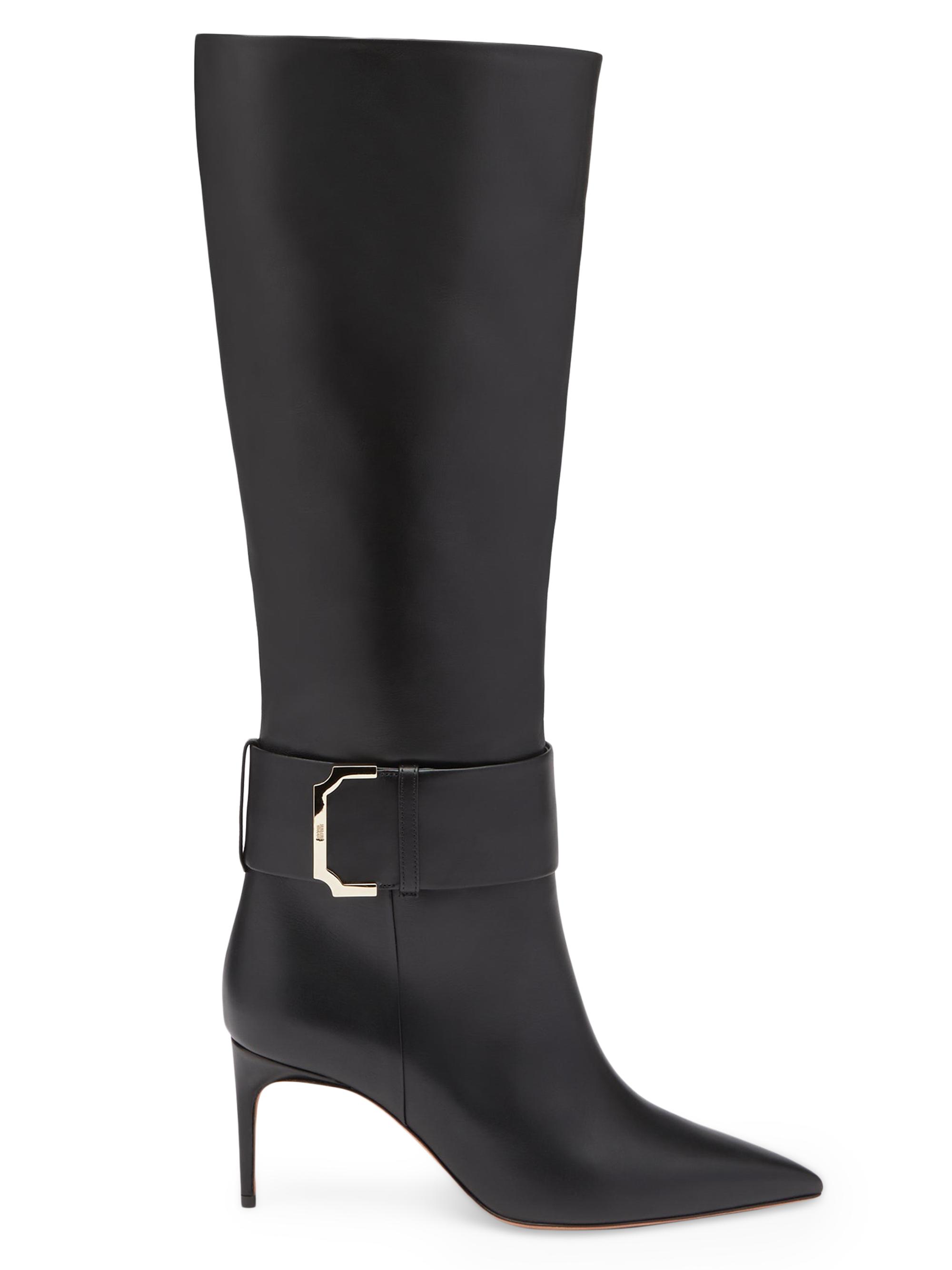 Malone Souliers Women's Silvana 70MM Tall Leather Boots - Black