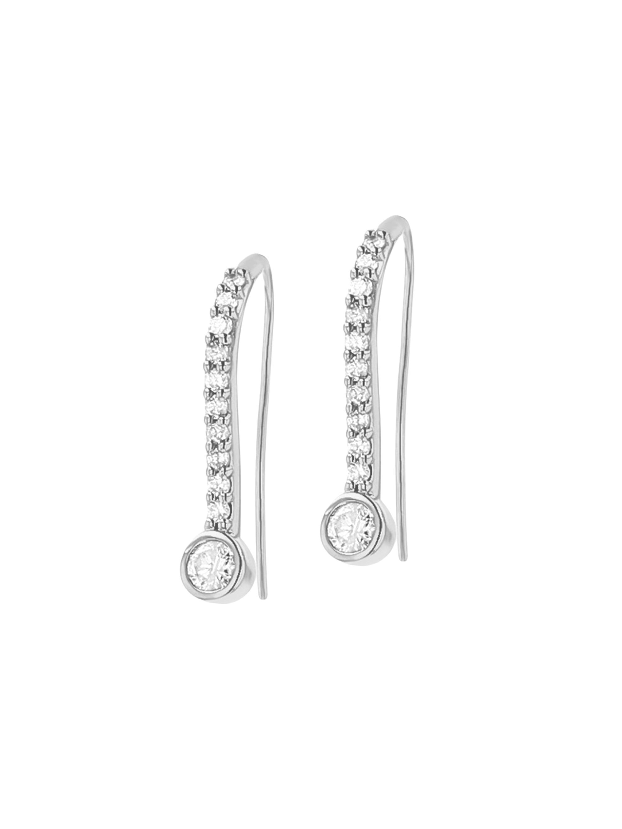 Sheryl Lowe Women's Sterling Silver & 0.38 TCW Diamond Drop Earrings - Silver