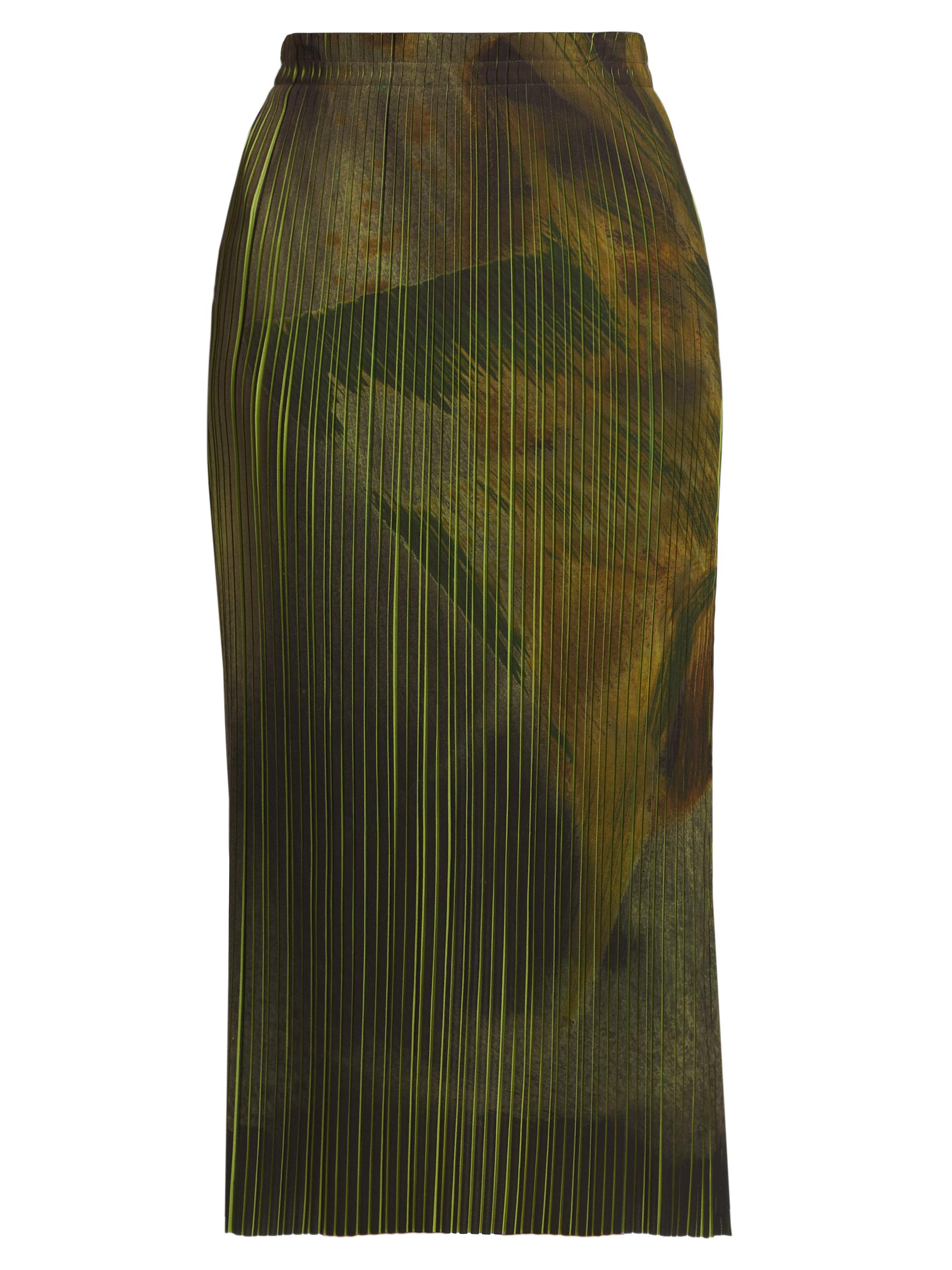 Jason Wu Collection Women's Brushstroke Pleated Pencil Skirt - Black Multi