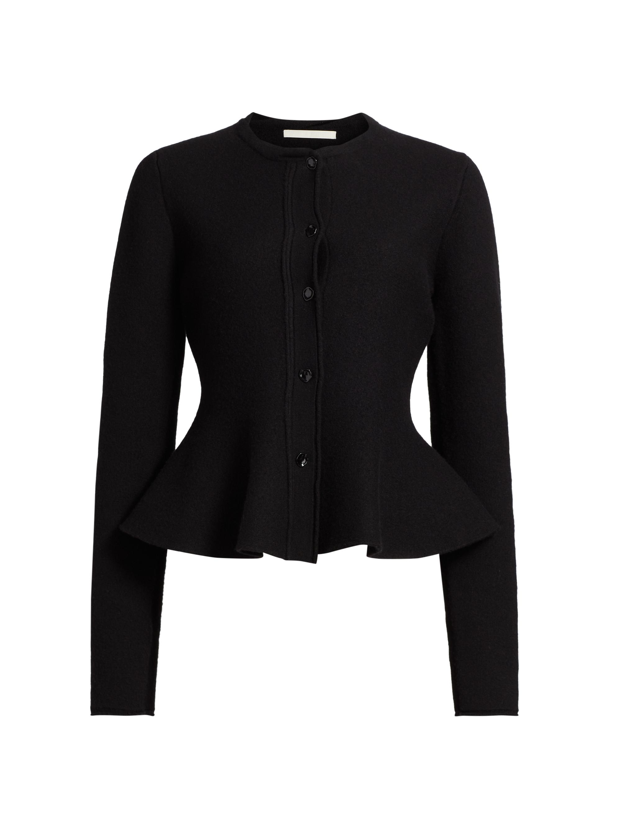 Jason Wu Collection Boiled Wool Peplum Cardigan | Saks Fifth Avenue