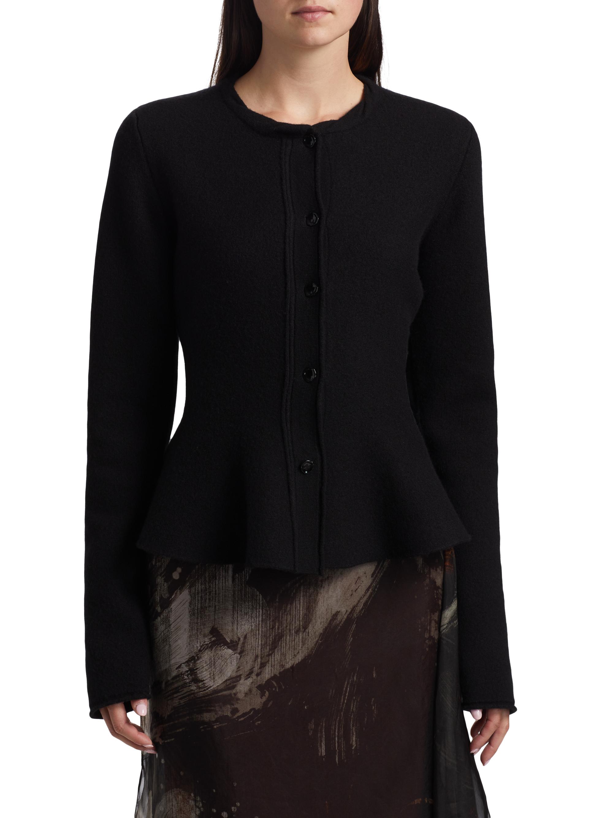 Jason Wu Collection Boiled Wool Peplum Cardigan | Saks Fifth Avenue