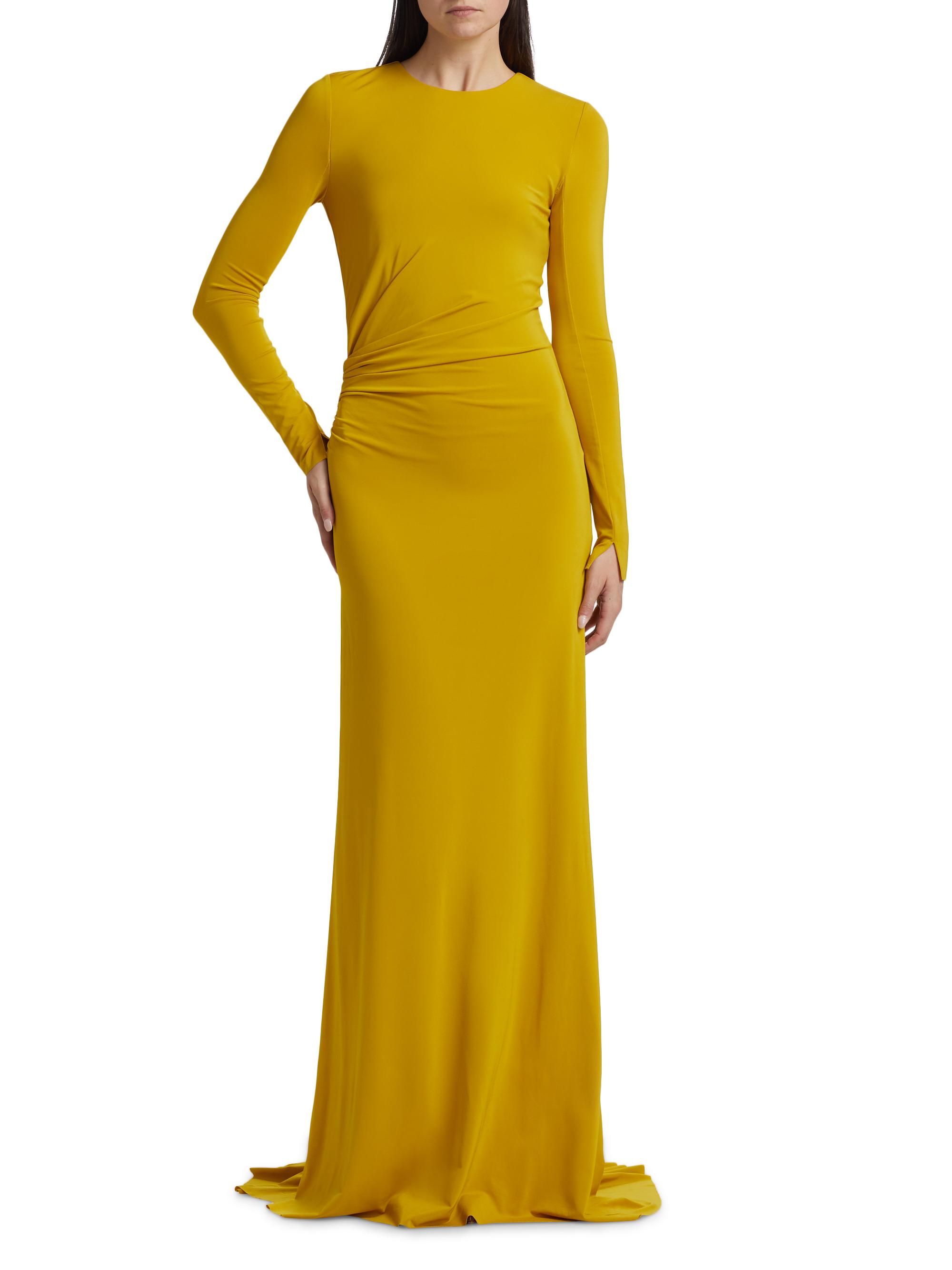 long black bandage dress Black Bandage Below Knee Bodycon Dress with Spaghetti Straps V Neck Black / XS
