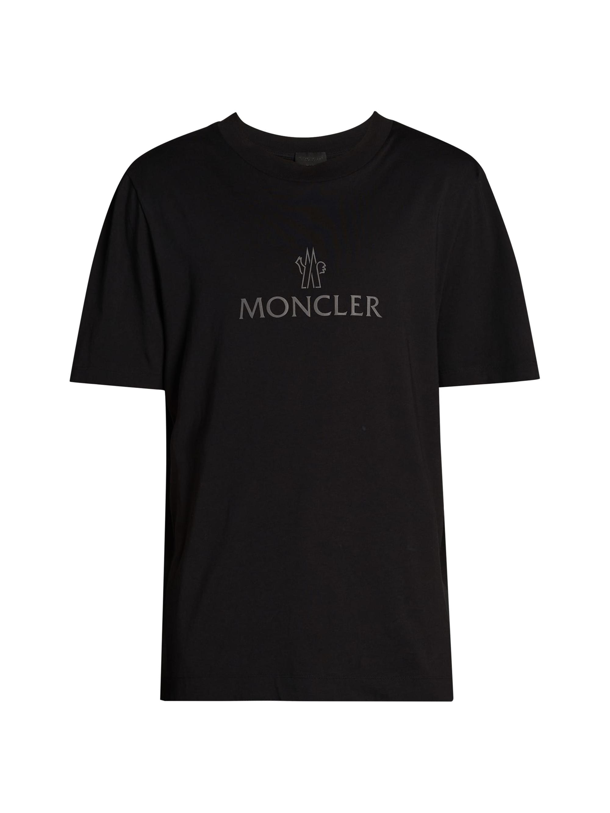 Moncler Men's Logo Cotton Crewneck T-Shirt - Black