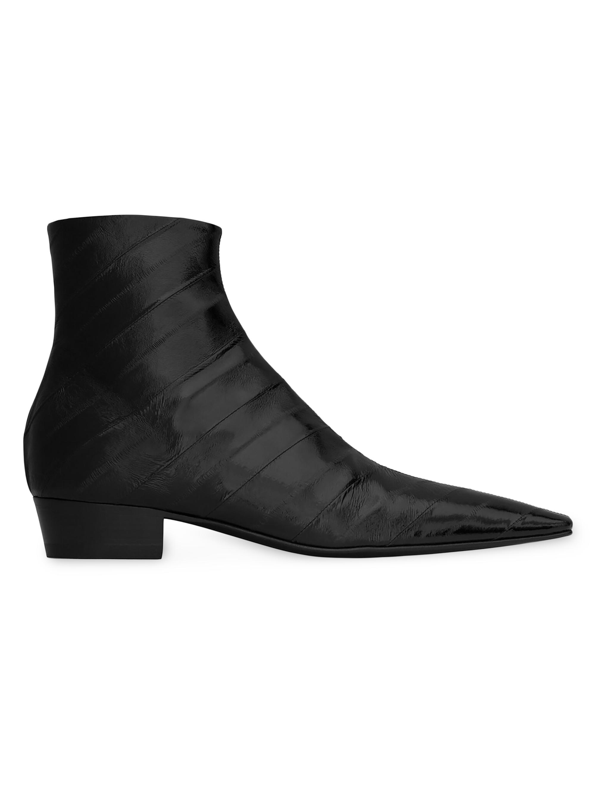 Saint Laurent Men's Paolo Boots in Eel - Black