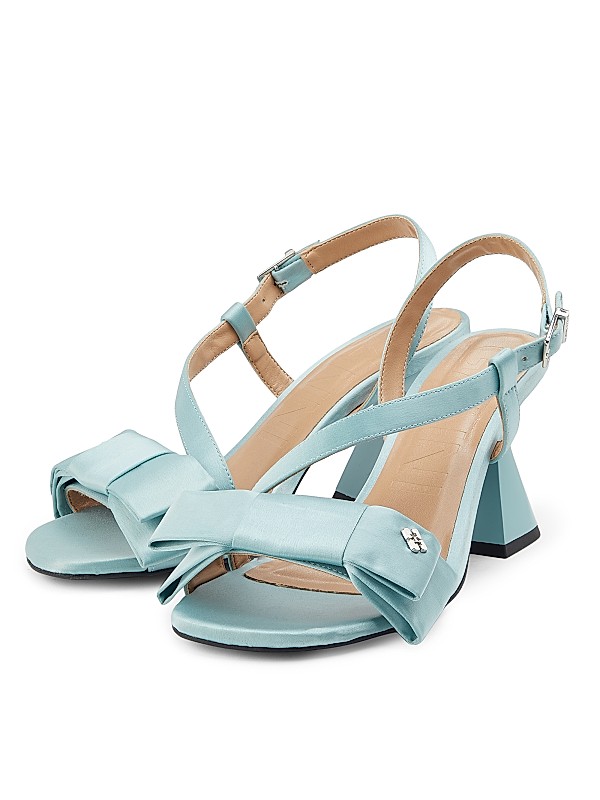 Shop Ganni Big Bow 75MM Satin Sandals | Saks Fifth Avenue Shop Ganni Big Bow 75MM Satin Sandals | Saks Fifth Avenue