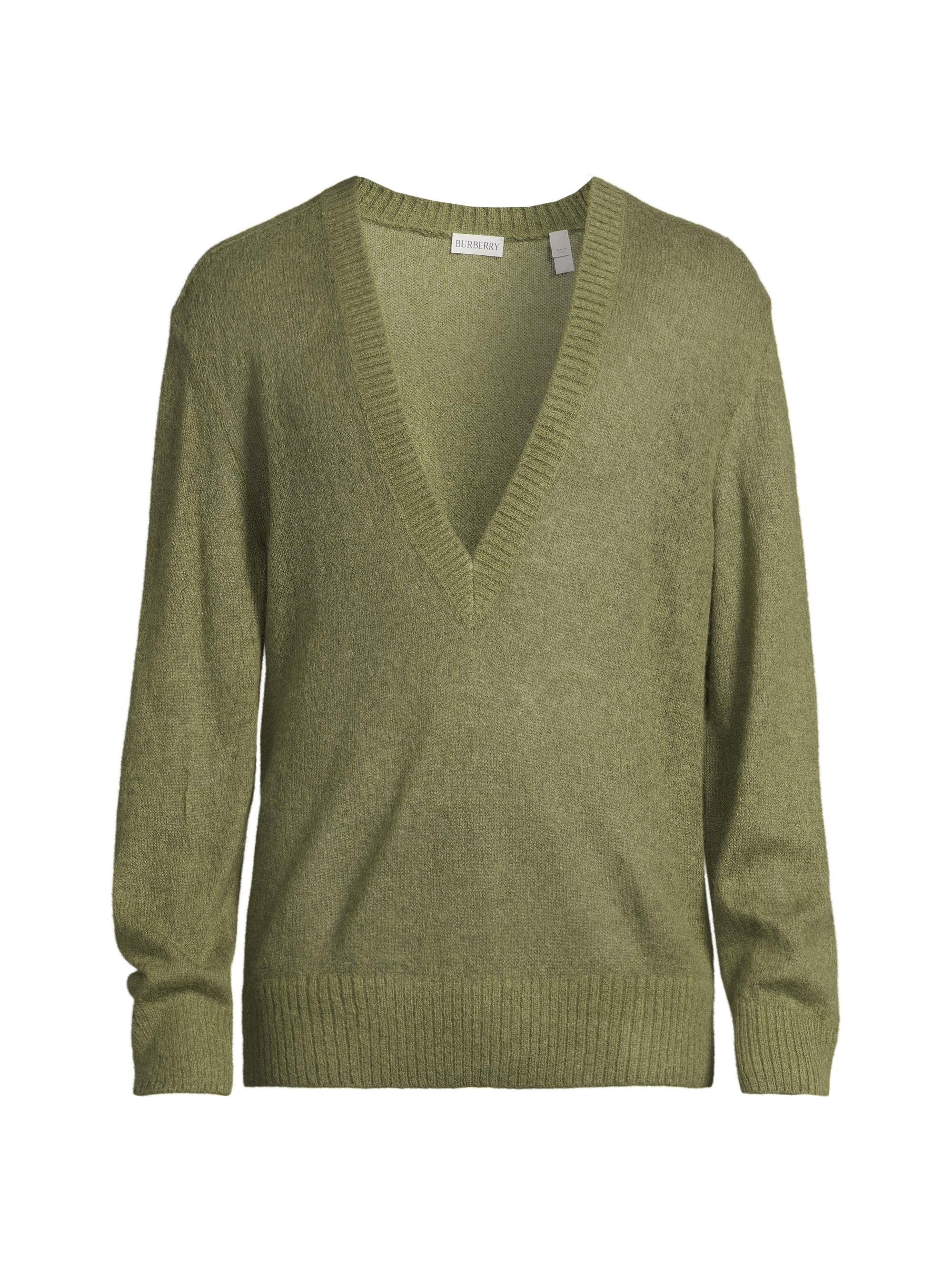Burberry Men's V-Neck Wool Sweater - Acre