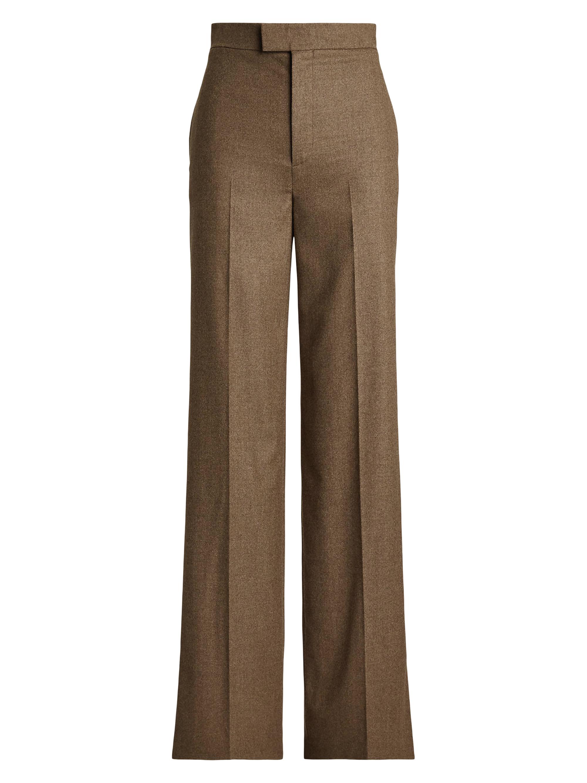 Ralph Lauren Collection Women's Dean Washed Flannel Trousers - Taupe