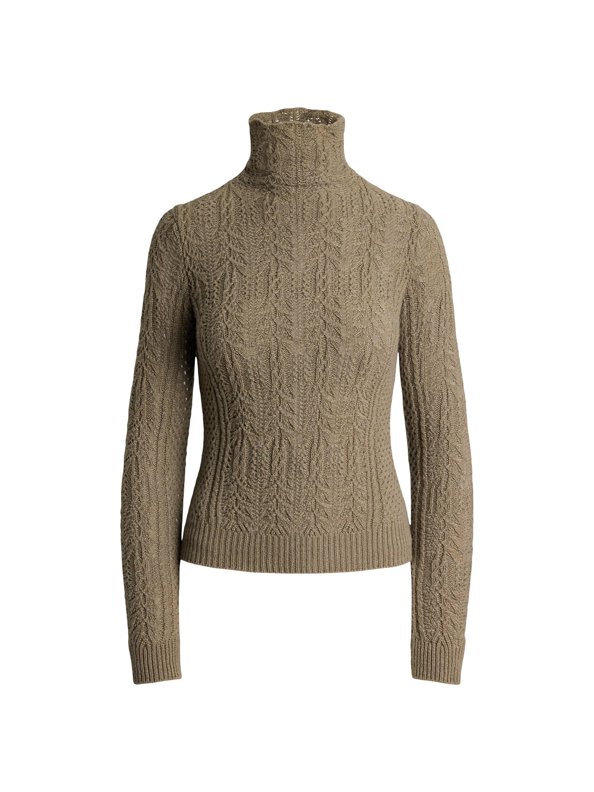 Ralph Lauren Collection Women's Cashmere Funnel-Neck Sweater - Dark Truffle