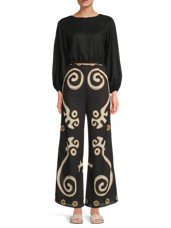 Kenzie Abstract Wide Leg Pants Kenzie Abstract Wide Leg Pants