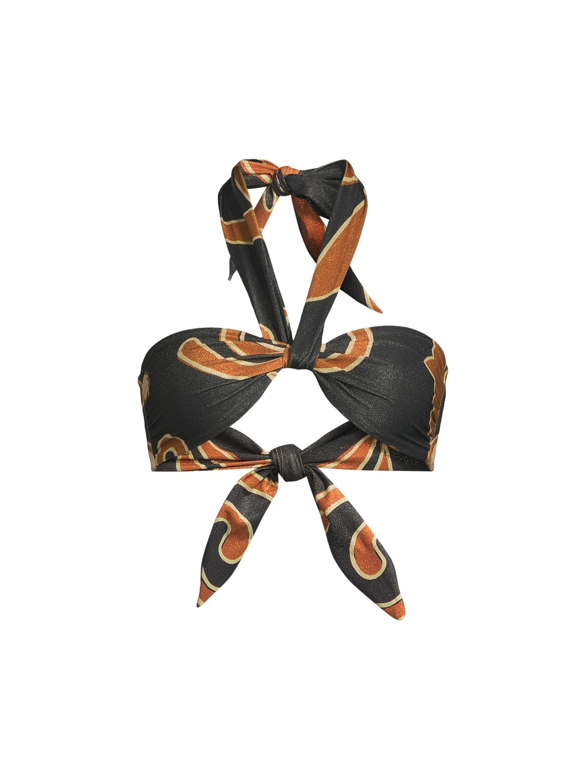 Cala de la Cruz Women's Dulla Bandeau Bikini Top - Cafe Black