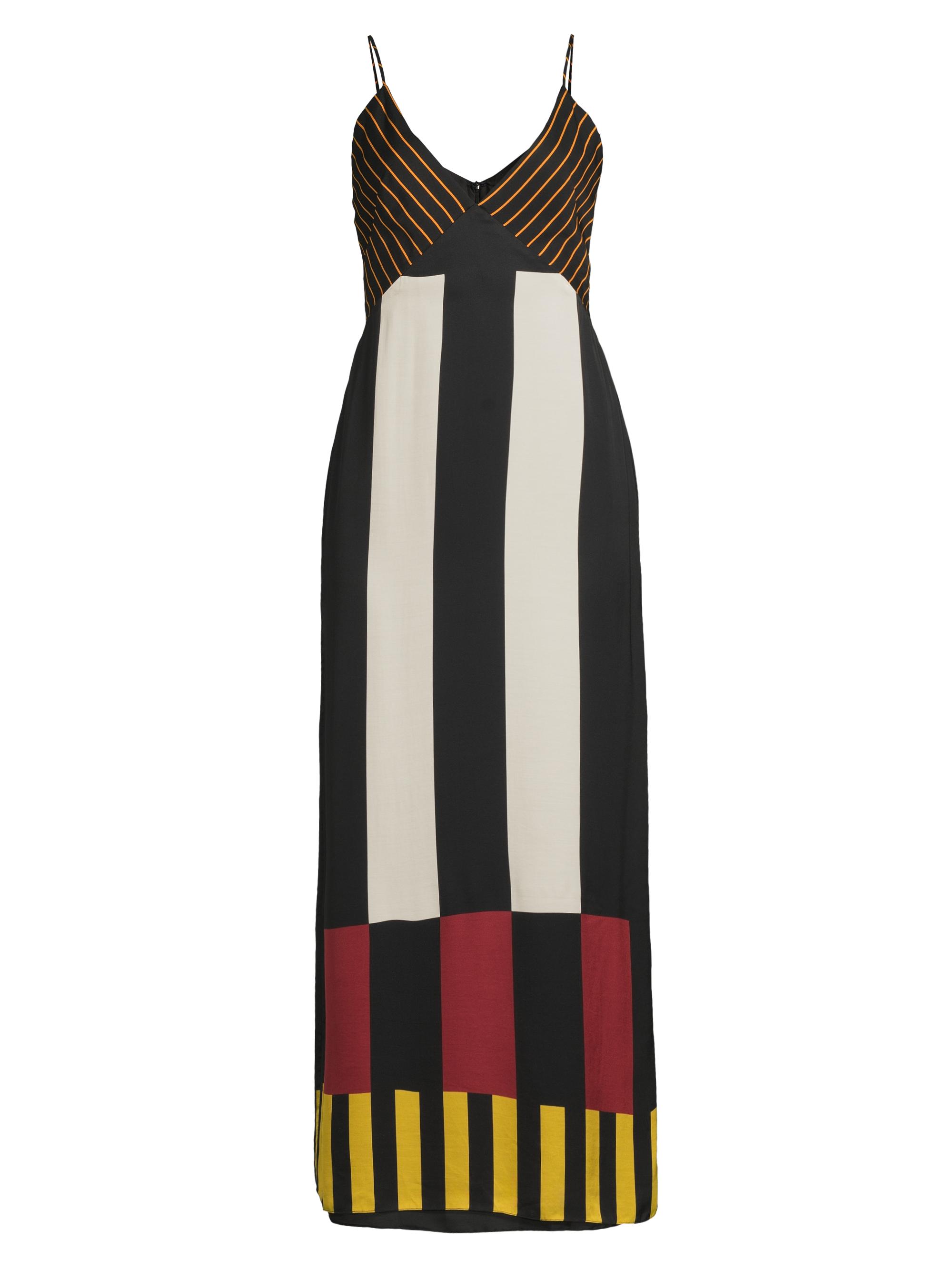 Cala de la Cruz Women's Gil Abstract Sleeveless Maxi-Dress - Bengal Black Multi